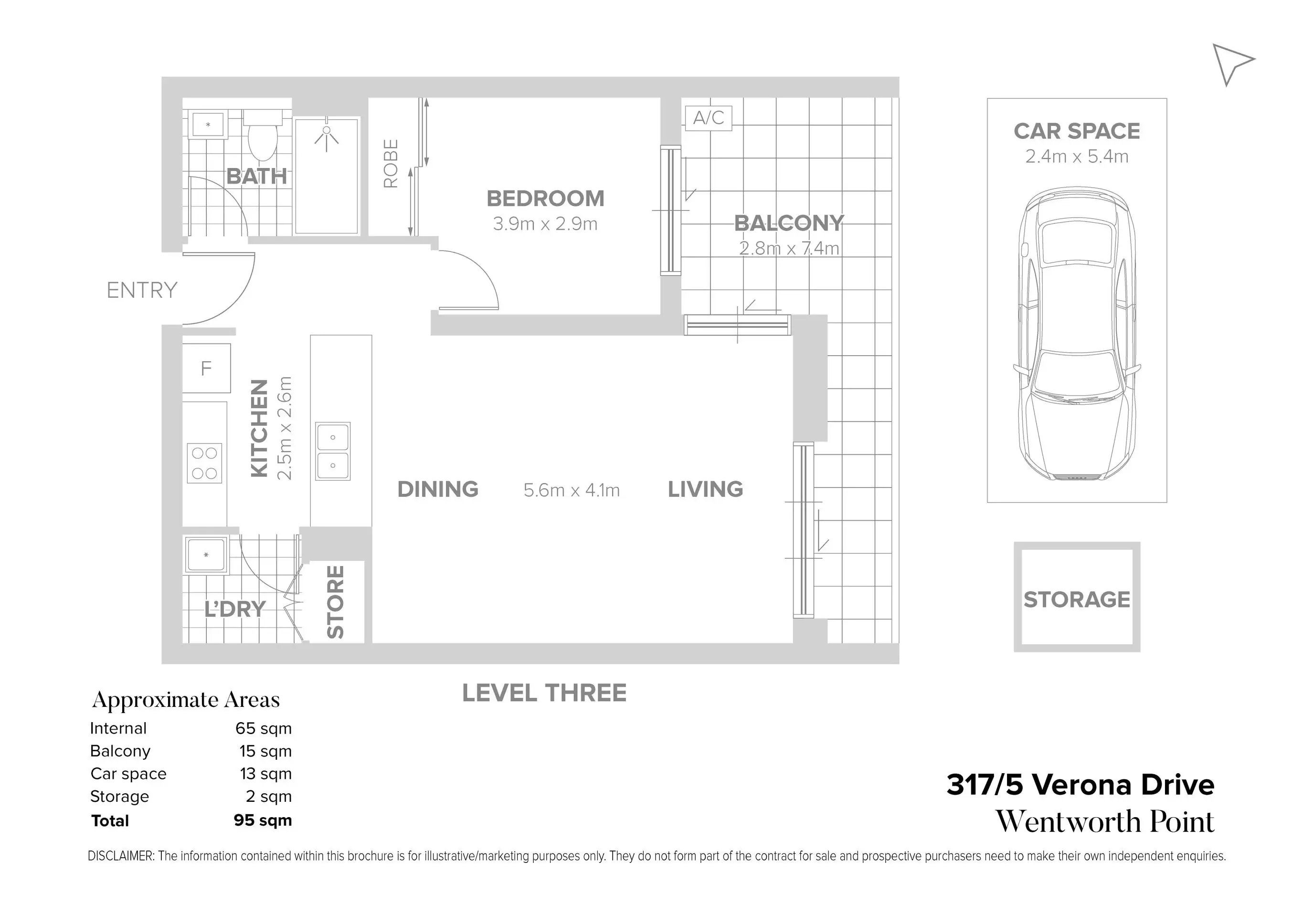 317/5 Verona Drive, Wentworth Point Leased by Chidiac Realty - floorplan