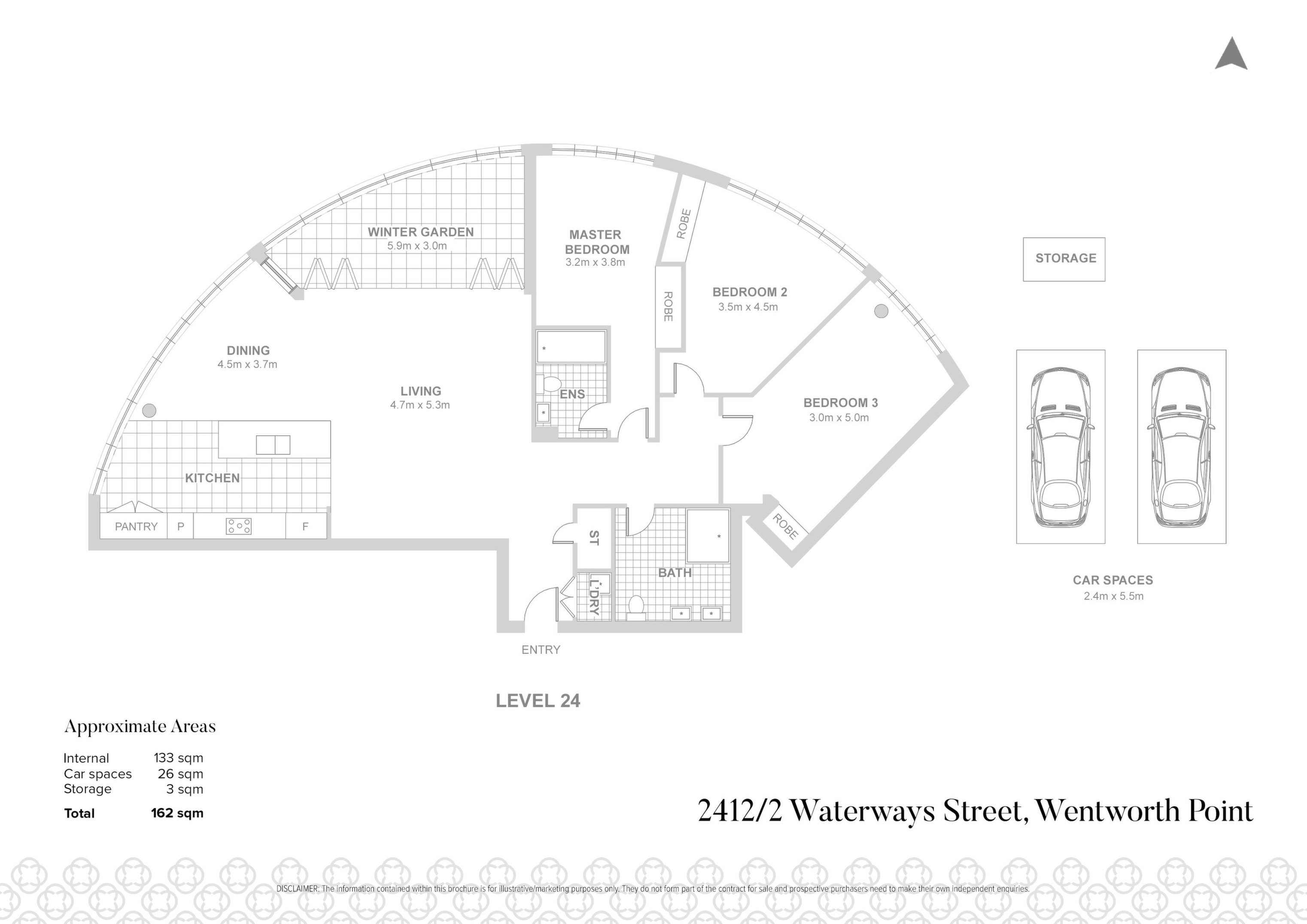 2412/2 Waterways St, Wentworth Point Sold by Chidiac Realty - floorplan