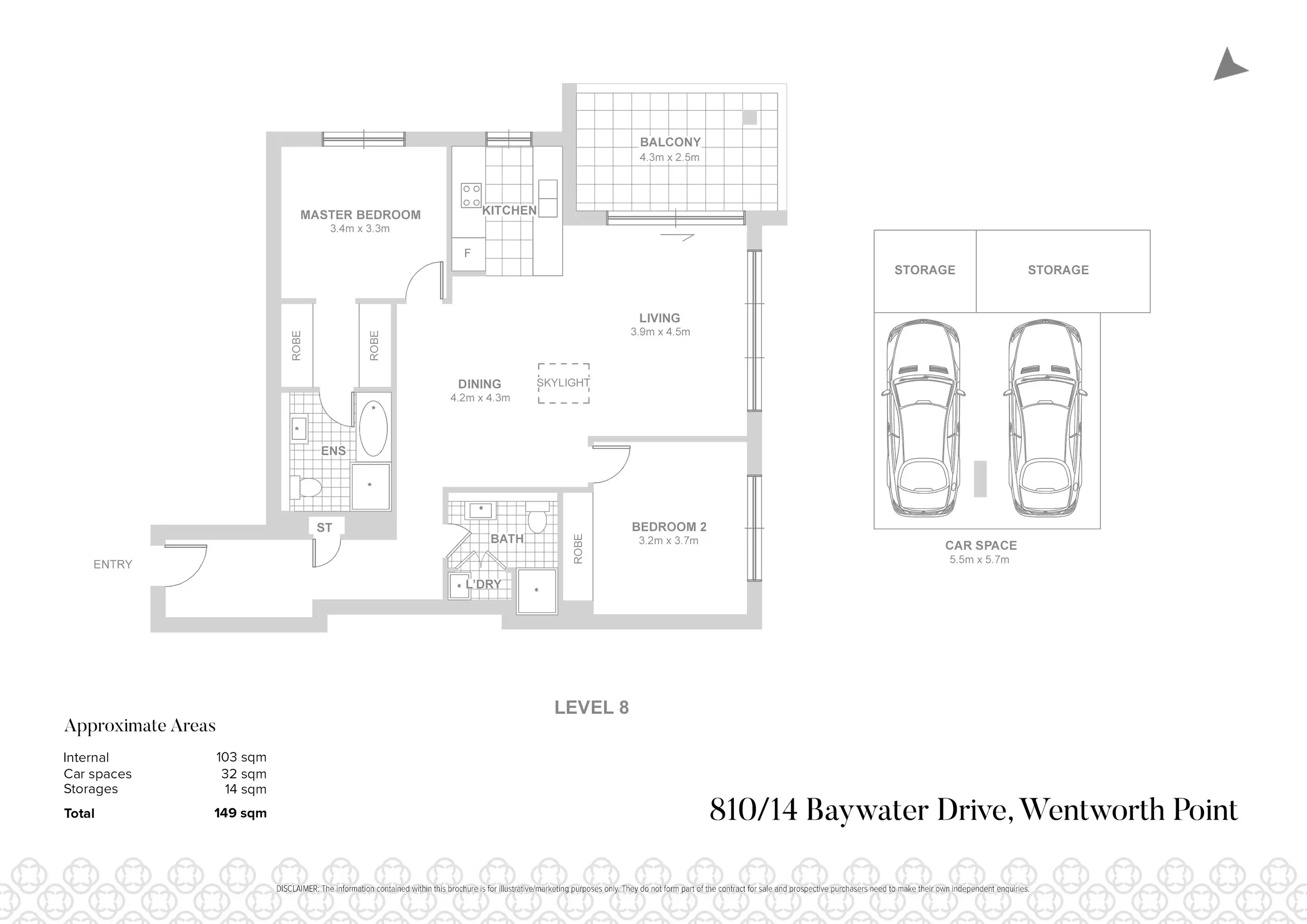 810/14 Baywater Drive, Wentworth Point Leased by Chidiac Realty - floorplan