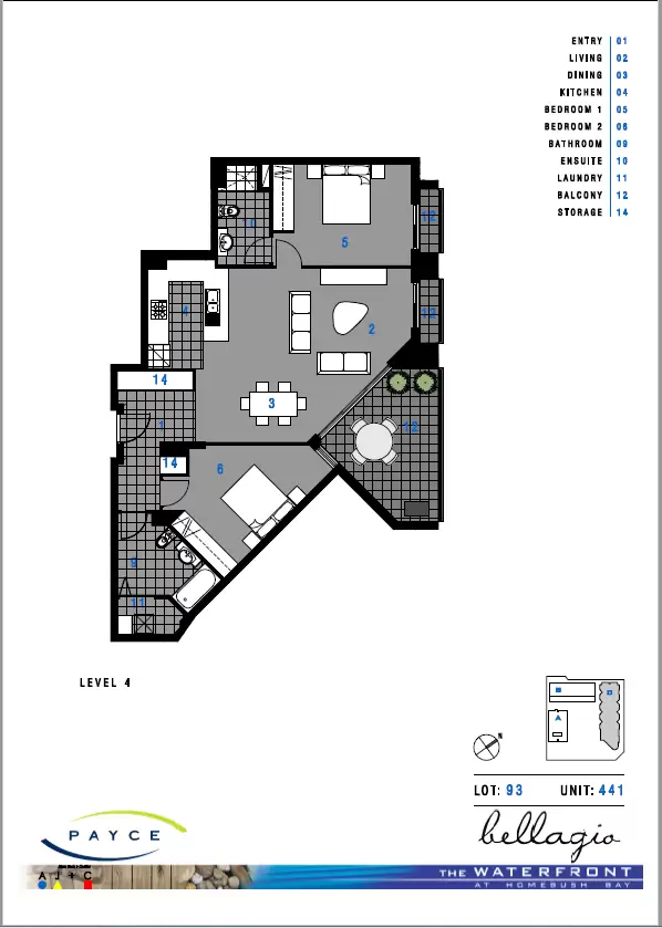 441/46 Baywater Drive, Wentworth Point Leased by Chidiac Realty - floorplan