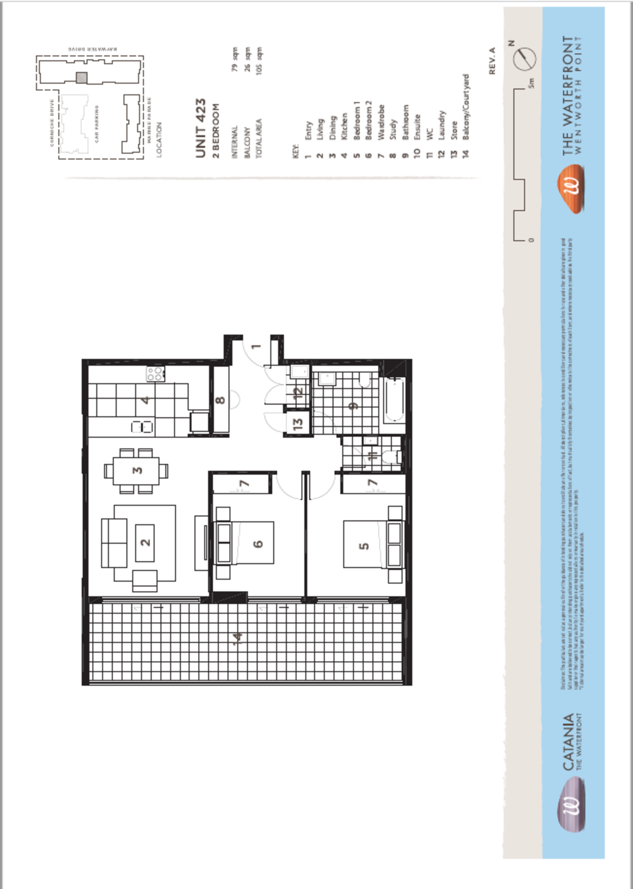 423/22 Baywater Drive, Wentworth Point Leased by Chidiac Realty - floorplan