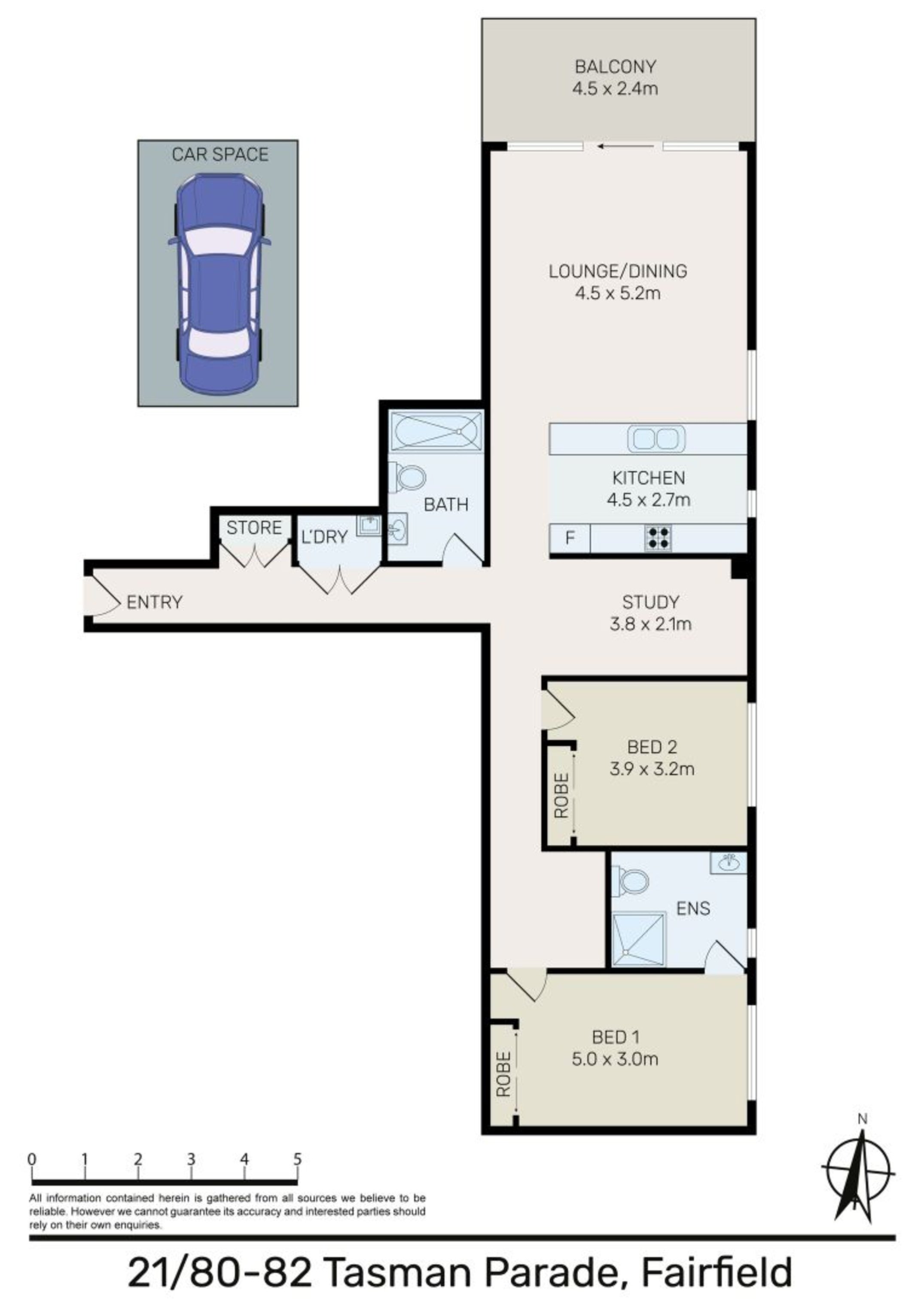 21/80-82 Tasman Parade, Fairfield West Leased by Chidiac Realty - floorplan