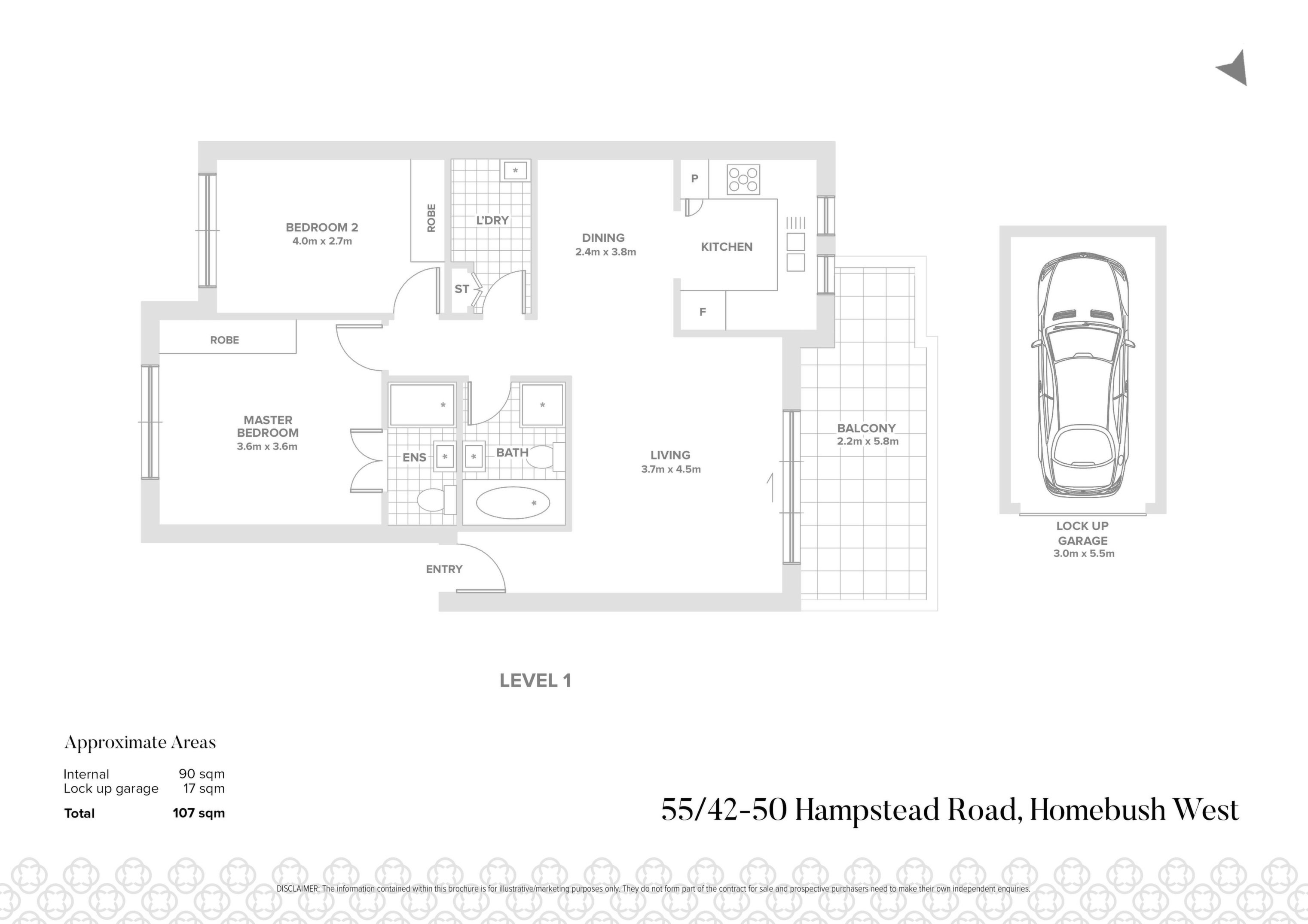 55/42-50 Hampstead Road, Homebush West Sold by Chidiac Realty - floorplan
