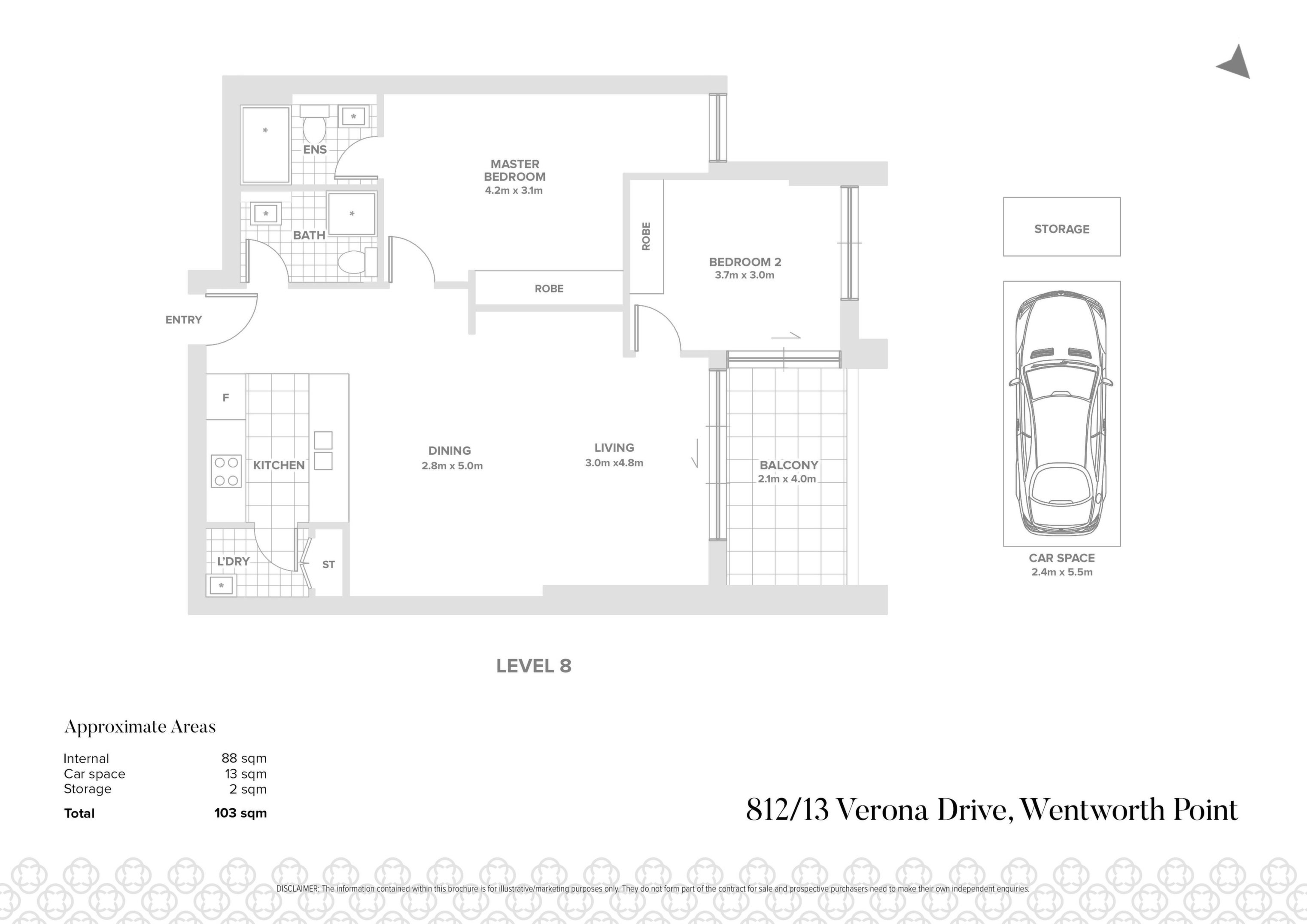 812/13 Verona Drive, Wentworth Point Sold by Chidiac Realty - floorplan