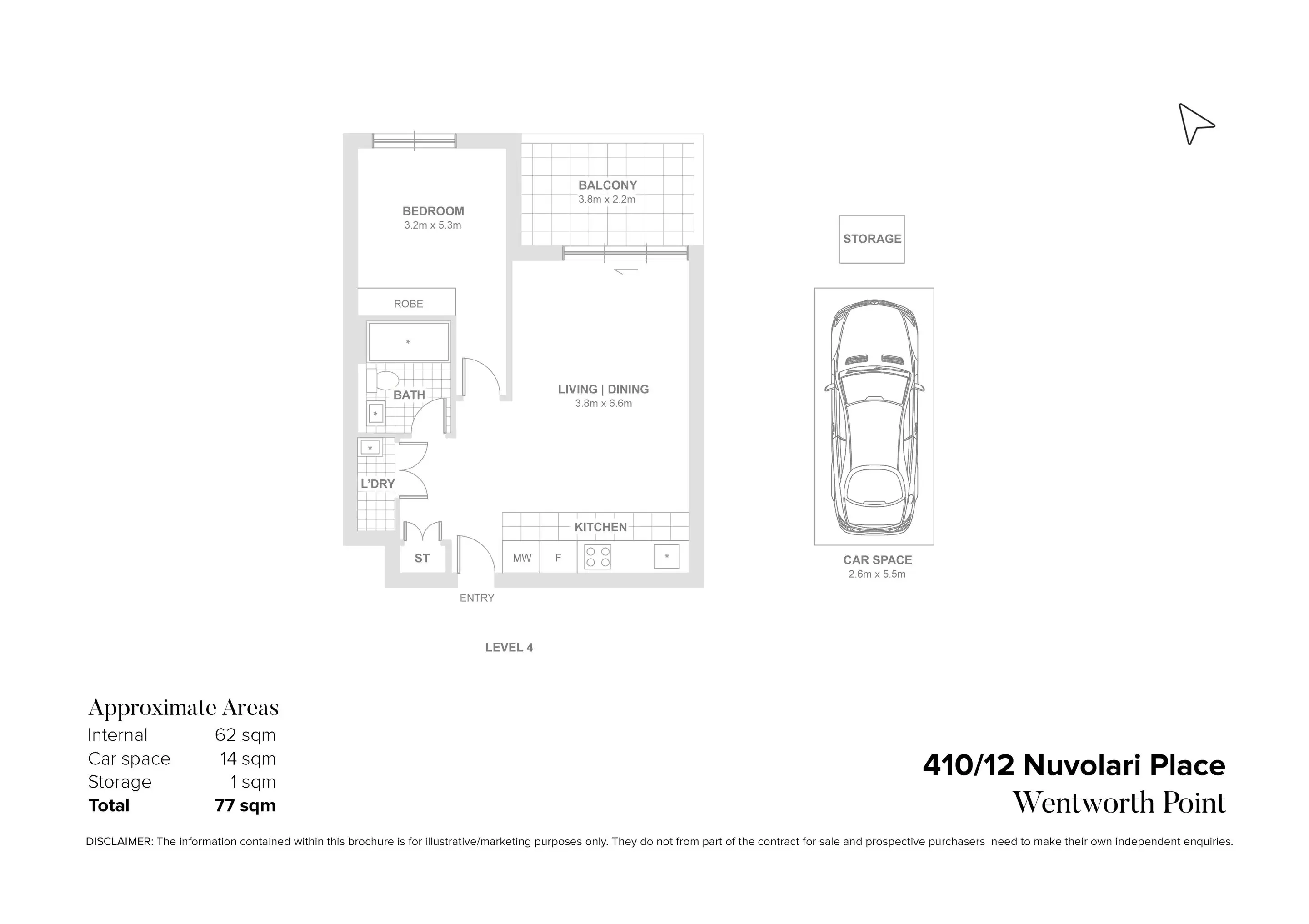 410/12 Nuvolari Place, Wentworth Point Leased by Chidiac Realty - floorplan