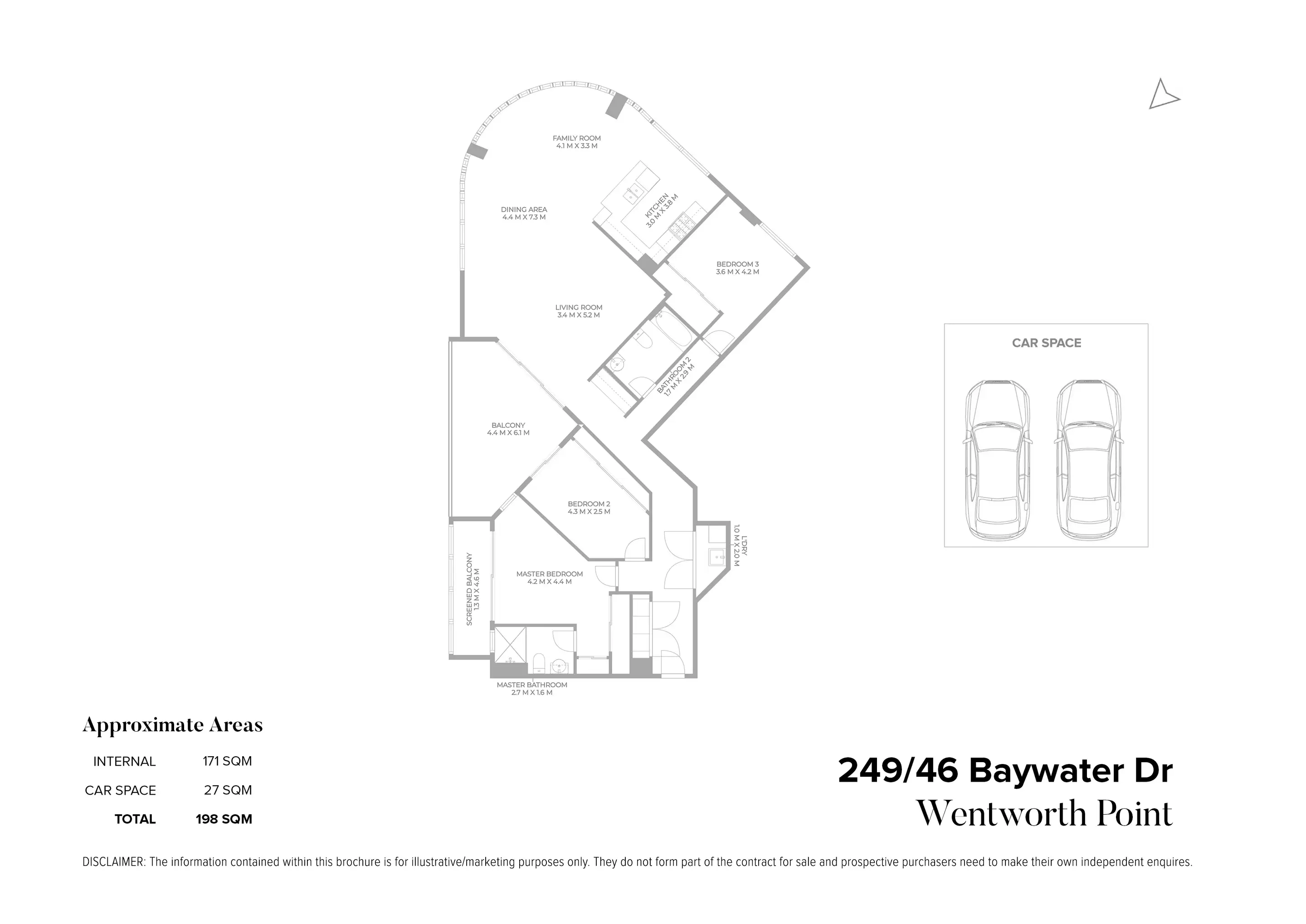 249/46 Baywater Drive, Wentworth Point Leased by Chidiac Realty - floorplan