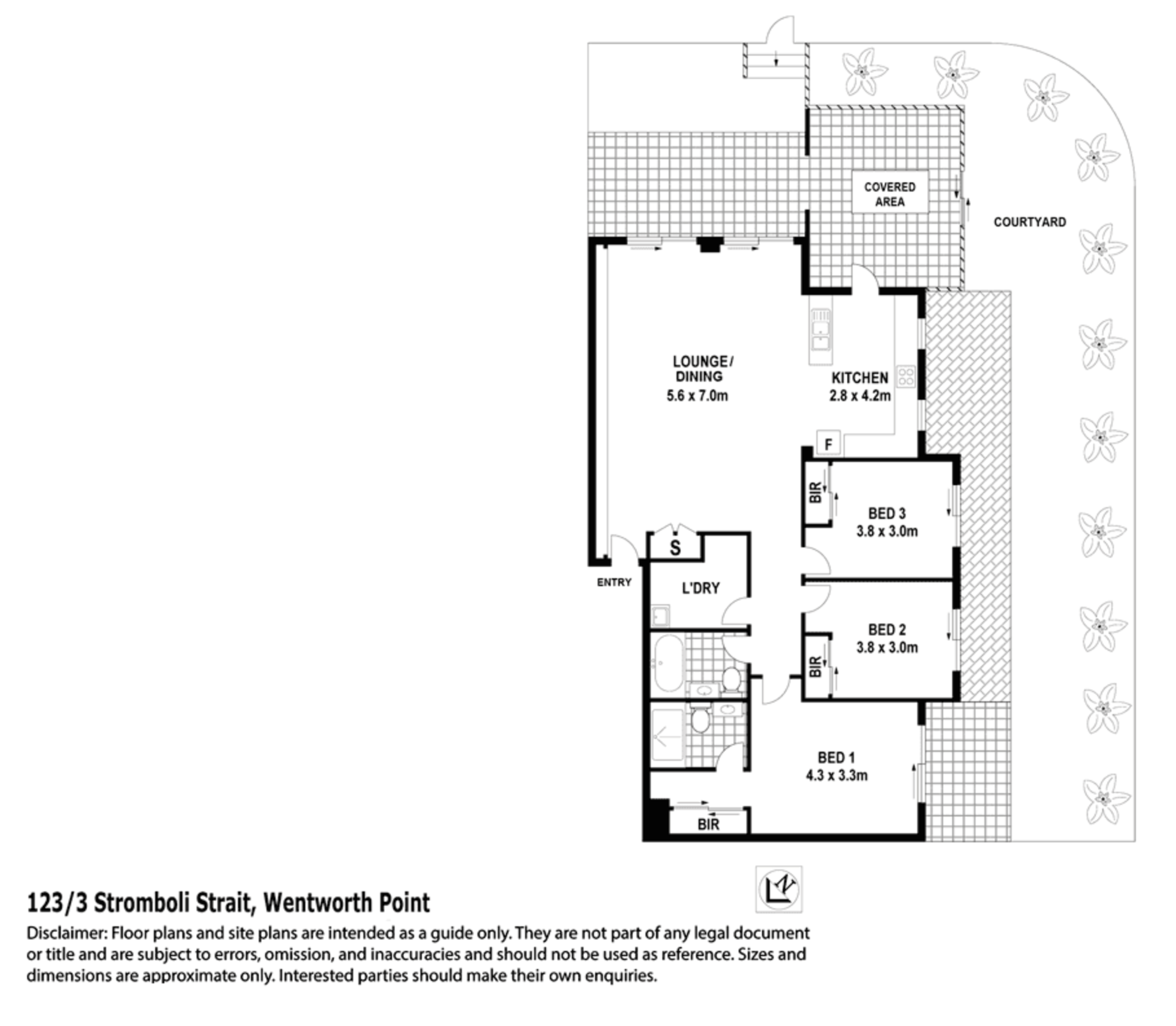 123/3 Stromboli Strait, Wentworth Point Leased by Chidiac Realty - floorplan