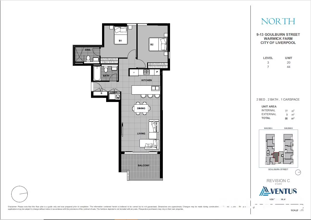 44/9-13 Goulburn Street, Warwick Farm Leased by Chidiac Realty - floorplan