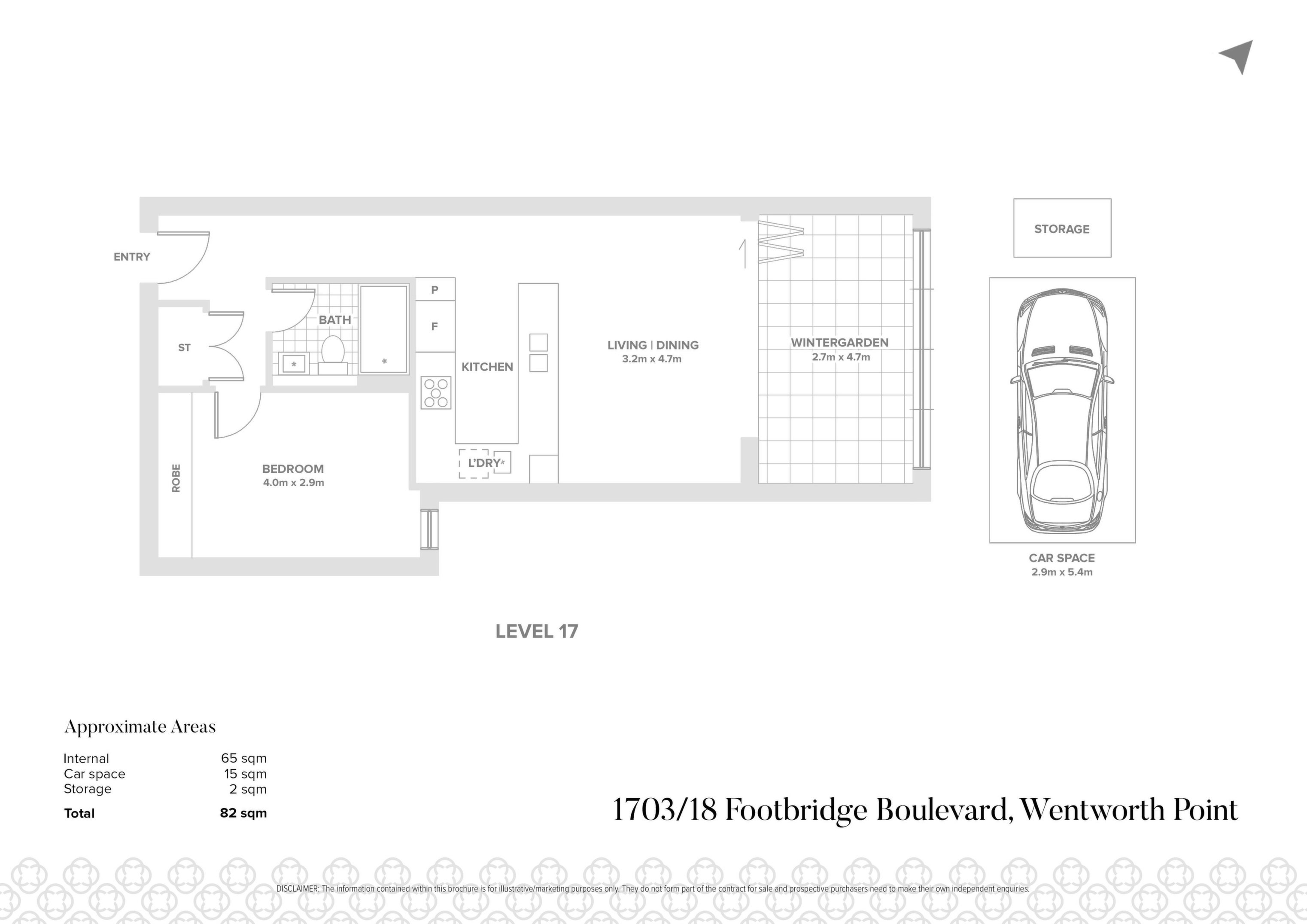 1703/18 Footbridge Boulevard, Wentworth Point Sold by Chidiac Realty - floorplan