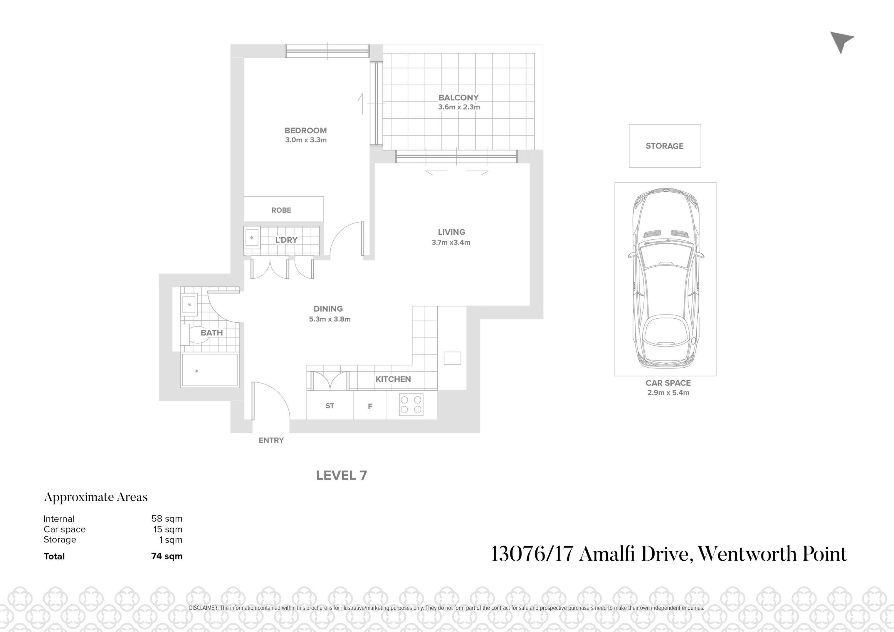 13076/17 Amalfi Drive, Wentworth Point Sold by Chidiac Realty - floorplan