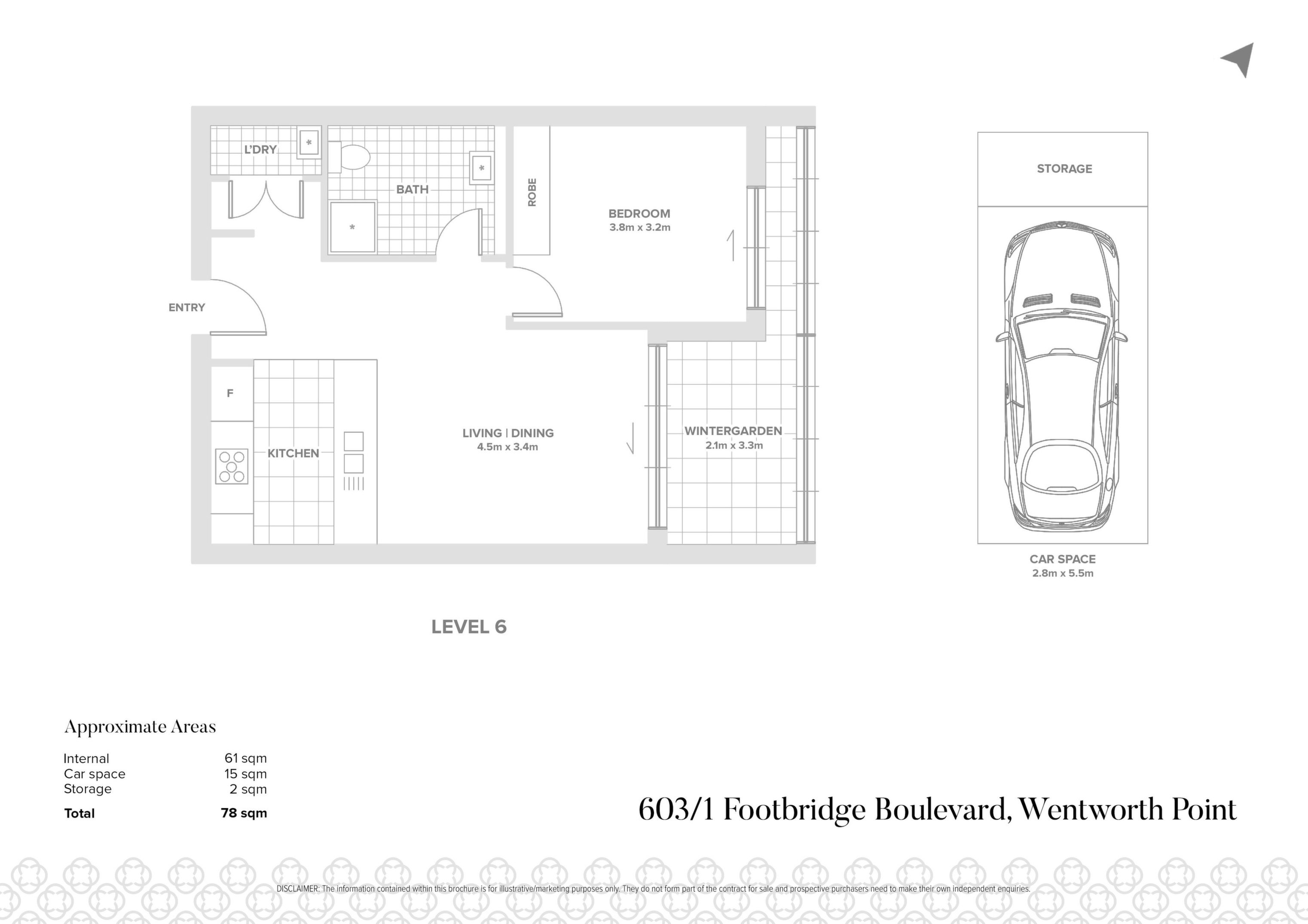 603/1 Footbridge Boulevard, Wentworth Point Sold by Chidiac Realty - floorplan