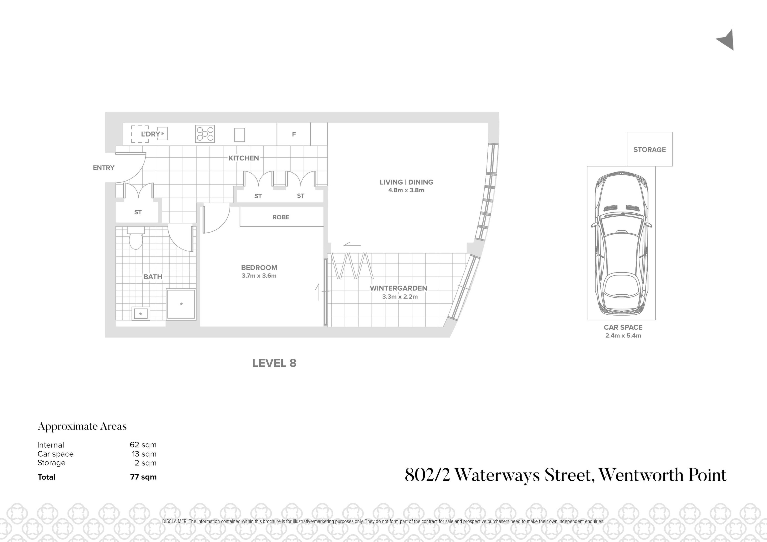 802/2 Waterways Street, Wentworth Point Sold by Chidiac Realty - floorplan
