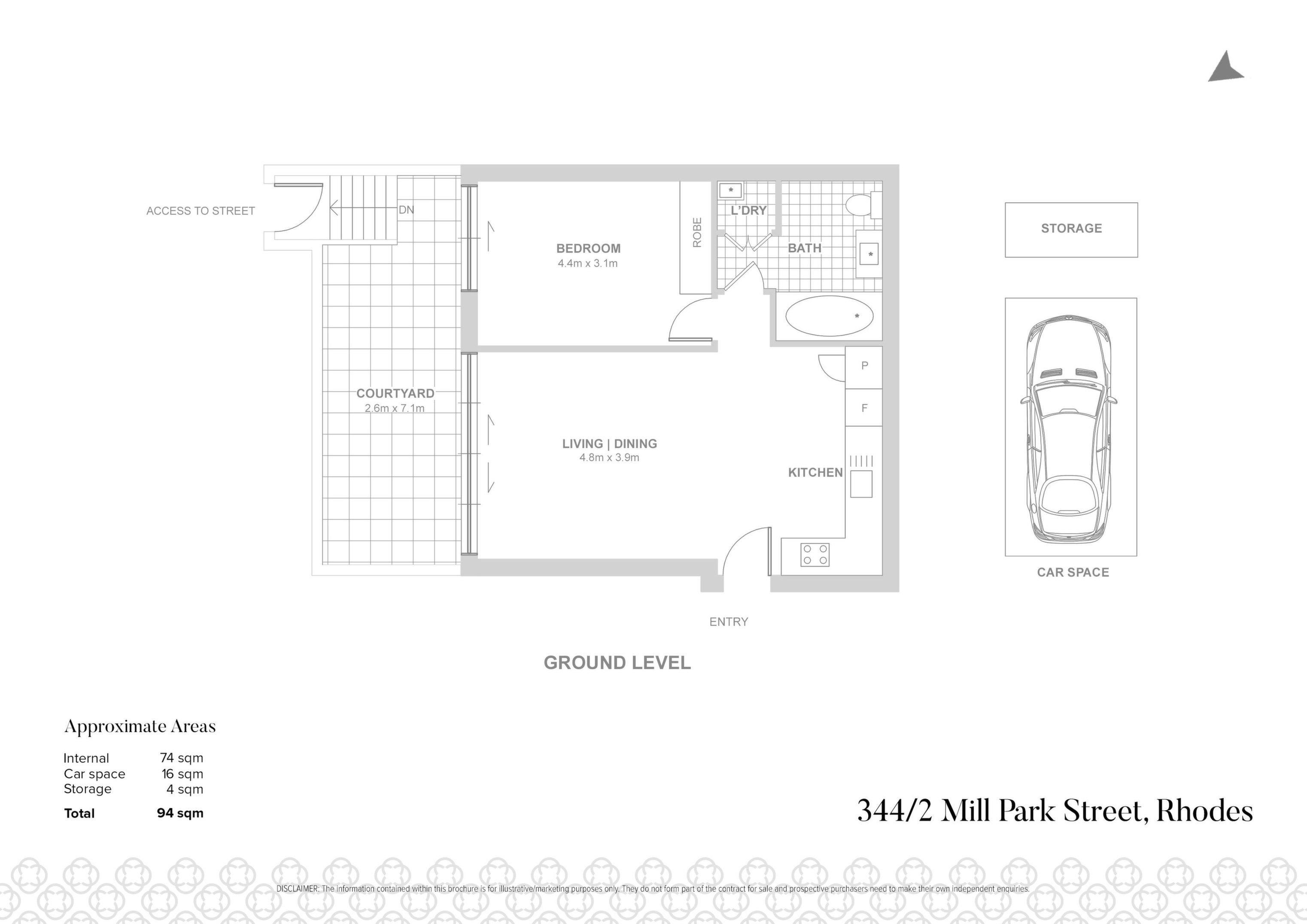 344/2 Mill Park Street, Rhodes Sold by Chidiac Realty - floorplan