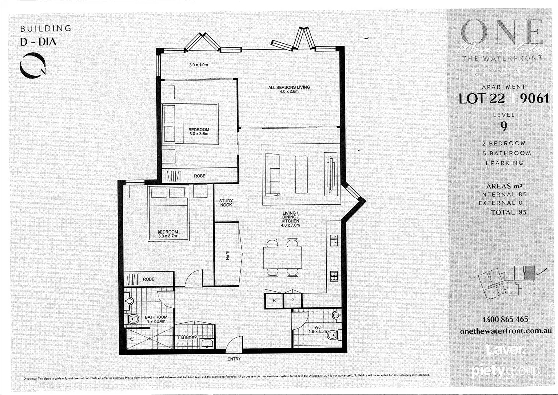 D9061/7 Bennelong Parkway, Wentworth Point Leased by Chidiac Realty - floorplan