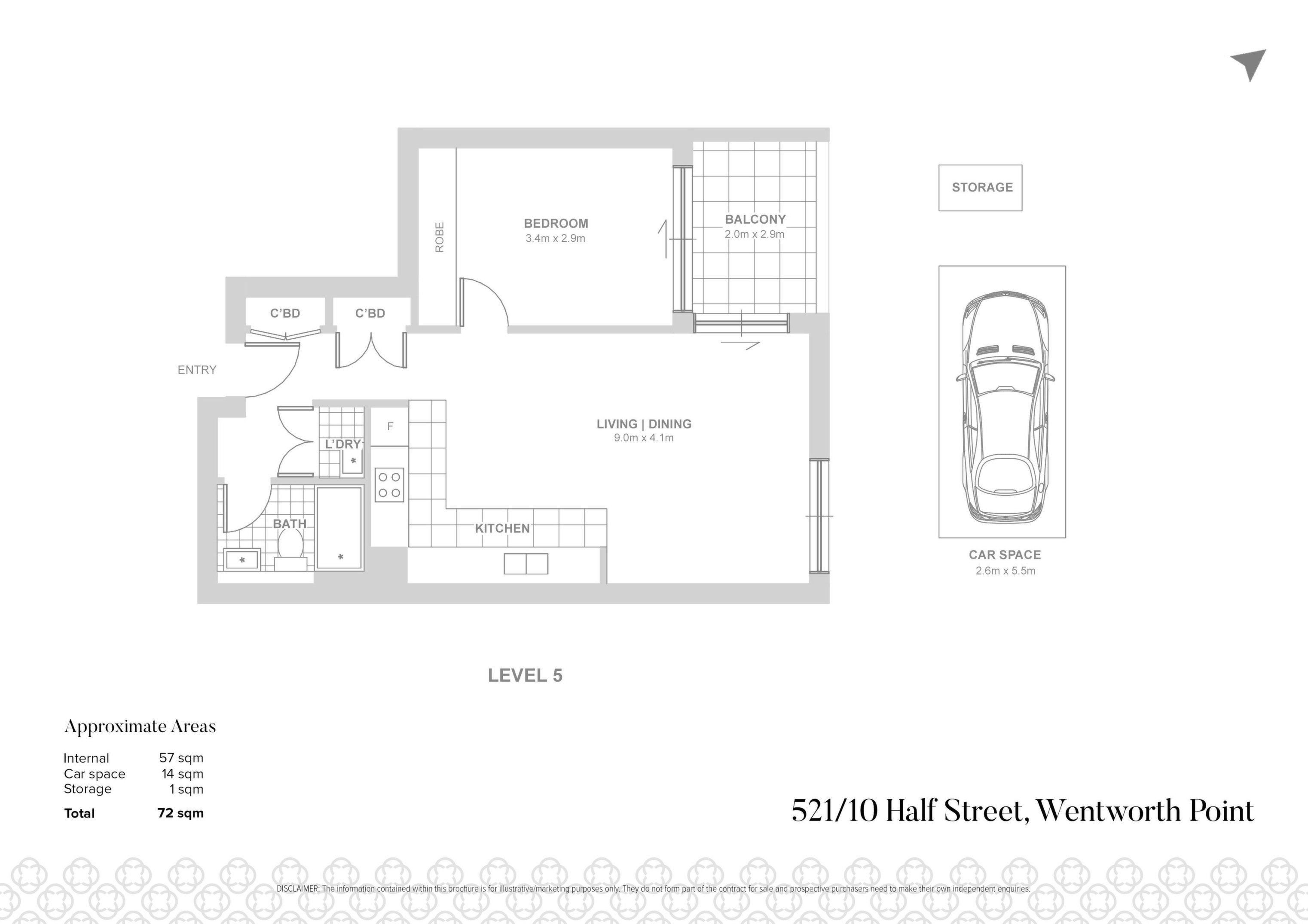 521/10 Half Street, Wentworth Point Sold by Chidiac Realty - floorplan