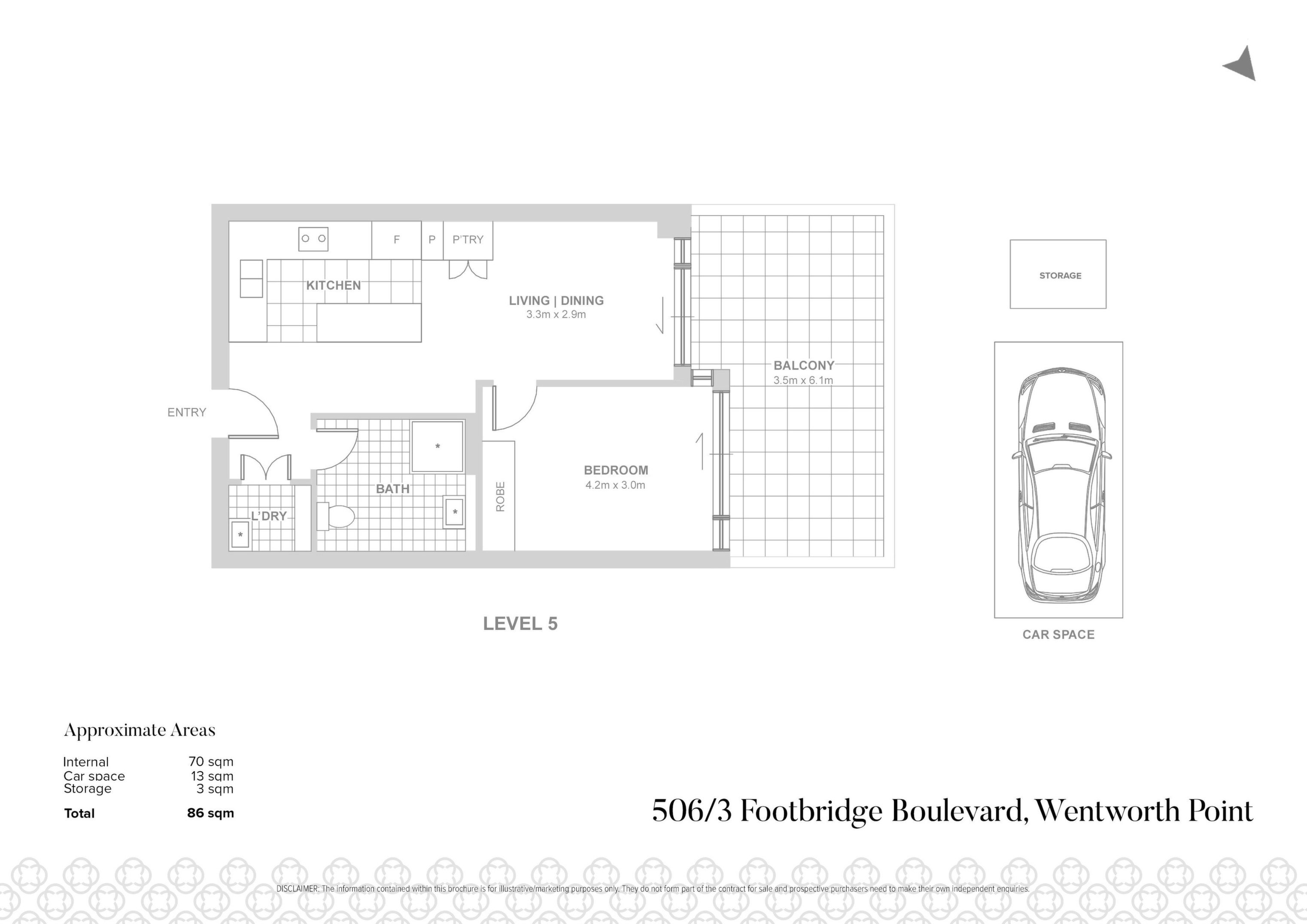 506/3 Footbridge Boulevard, Wentworth Point Sold by Chidiac Realty - floorplan