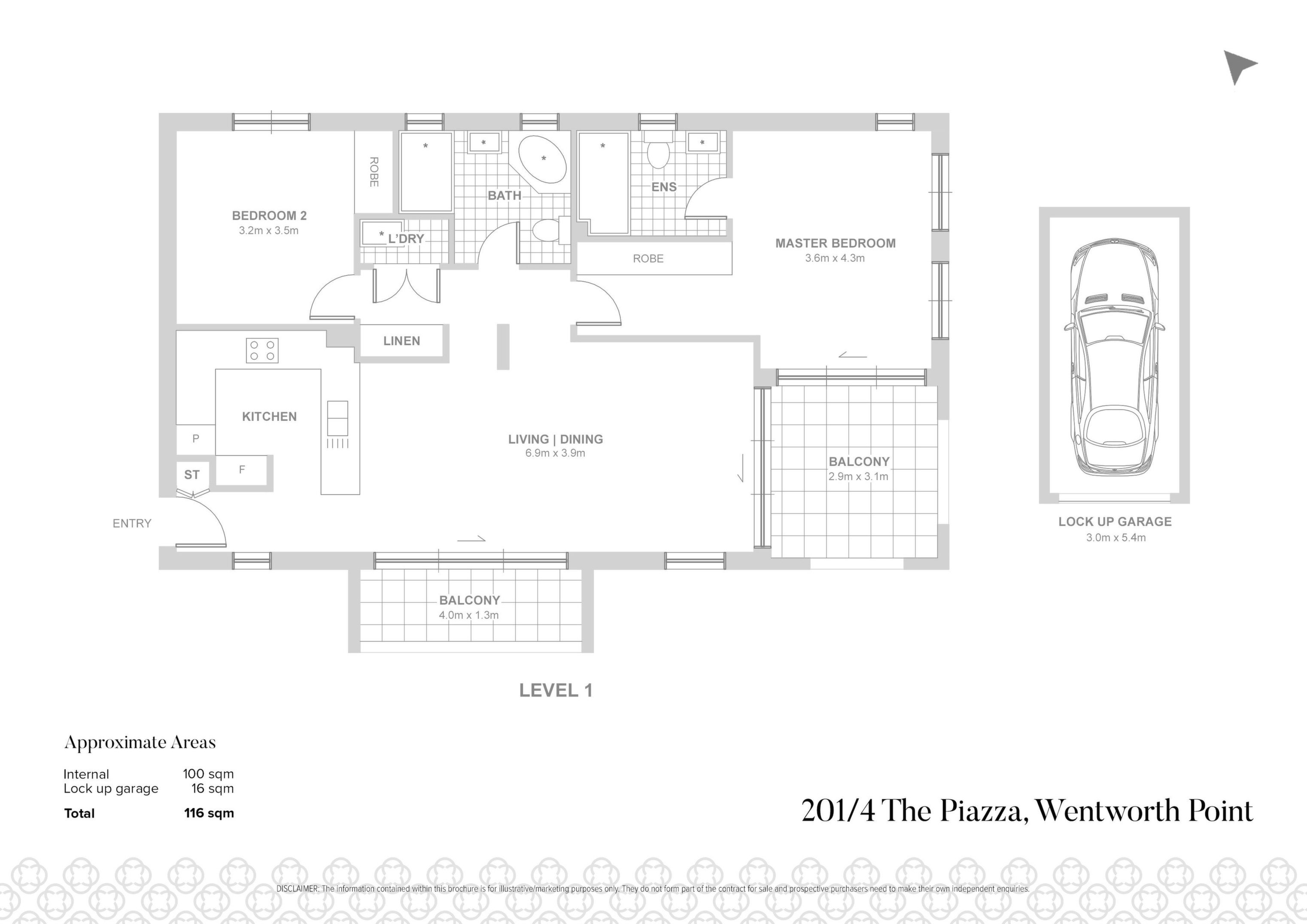201/4 The Piazza, Wentworth Point Sold by Chidiac Realty - floorplan