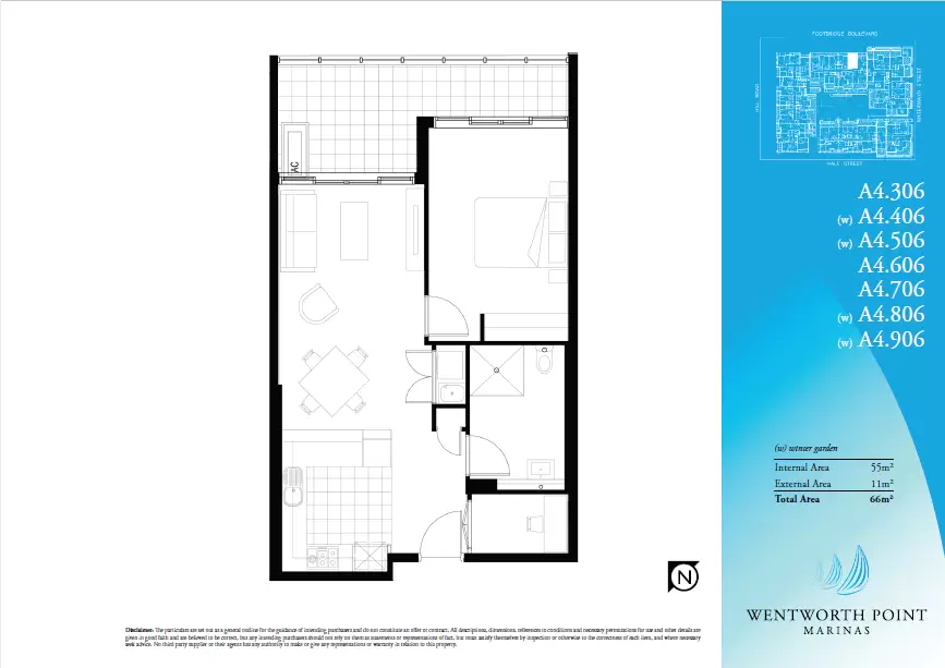 806/4 Footbridge Boulevard, Wentworth Point Leased by Chidiac Realty - floorplan