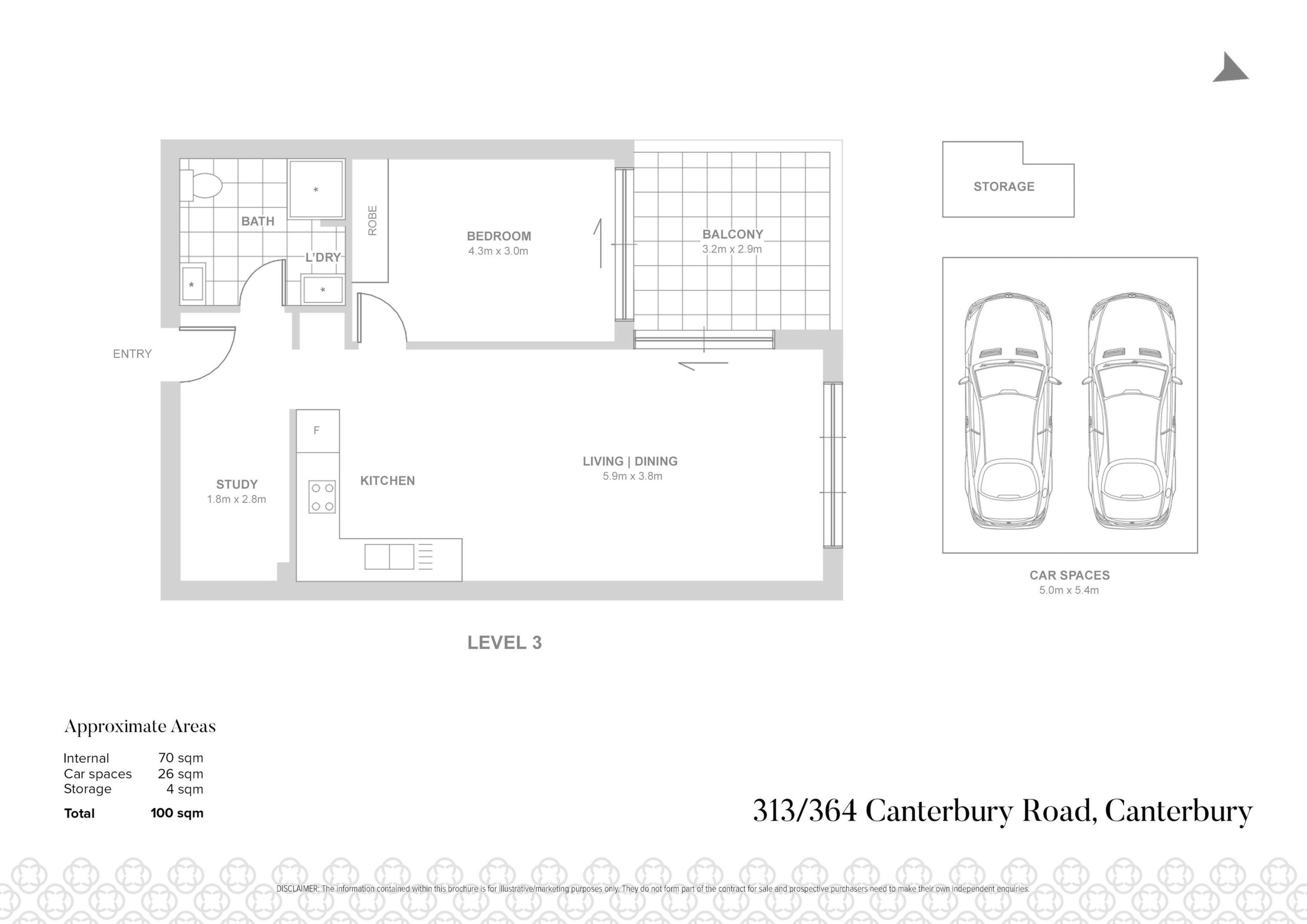 313/364-374 Canterbury Road (Access Via Onslow St), Canterbury Sold by Chidiac Realty - floorplan