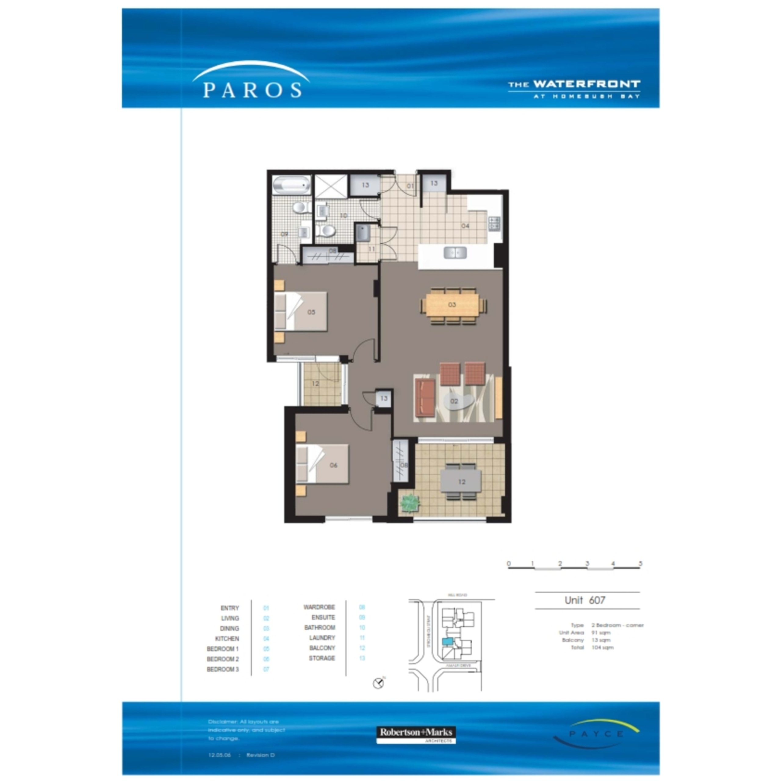 607/1 Stromboli Strait, Wentworth Point Leased by Chidiac Realty - floorplan