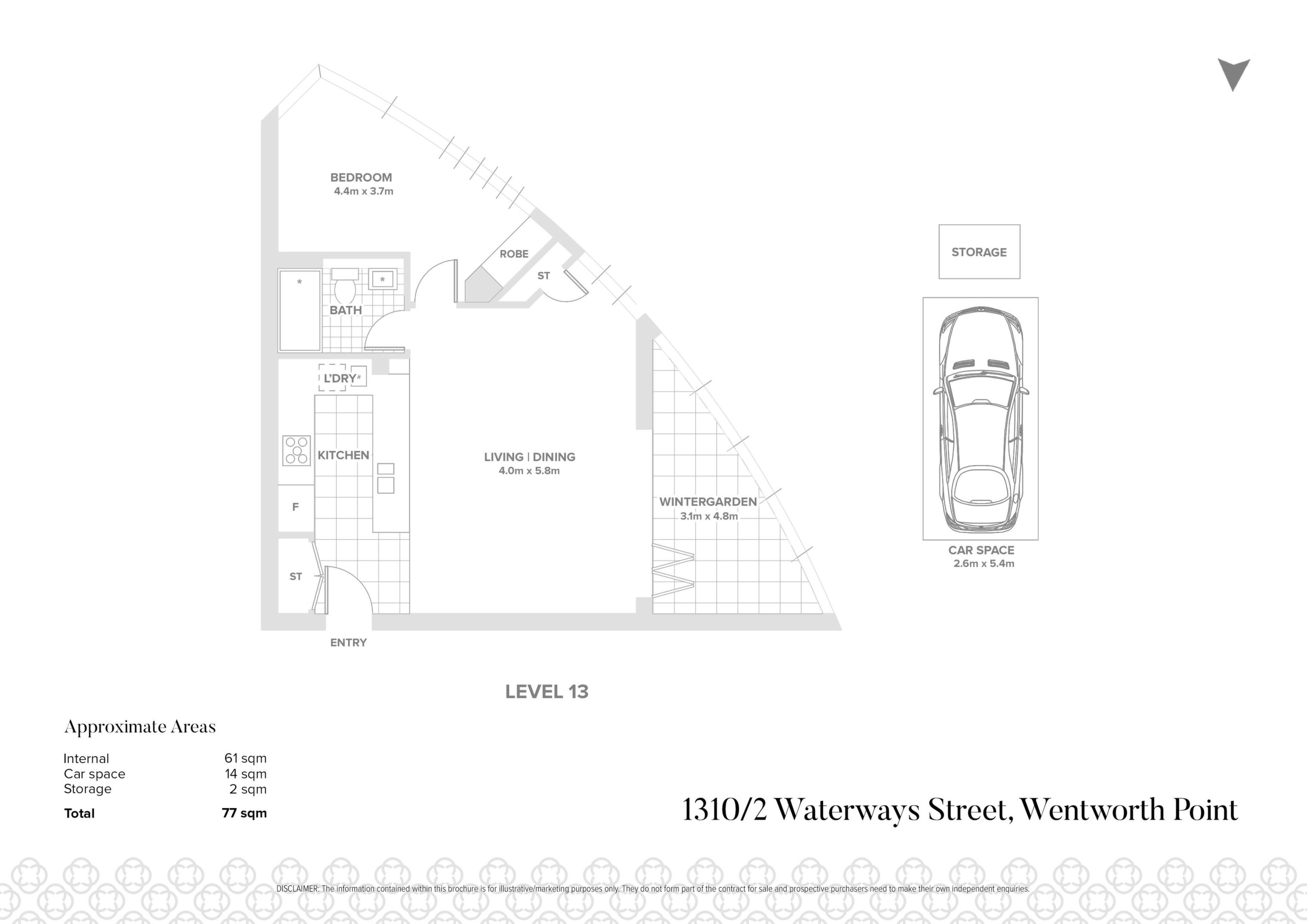 1310/2 Waterways Street, Wentworth Point Sold by Chidiac Realty - floorplan