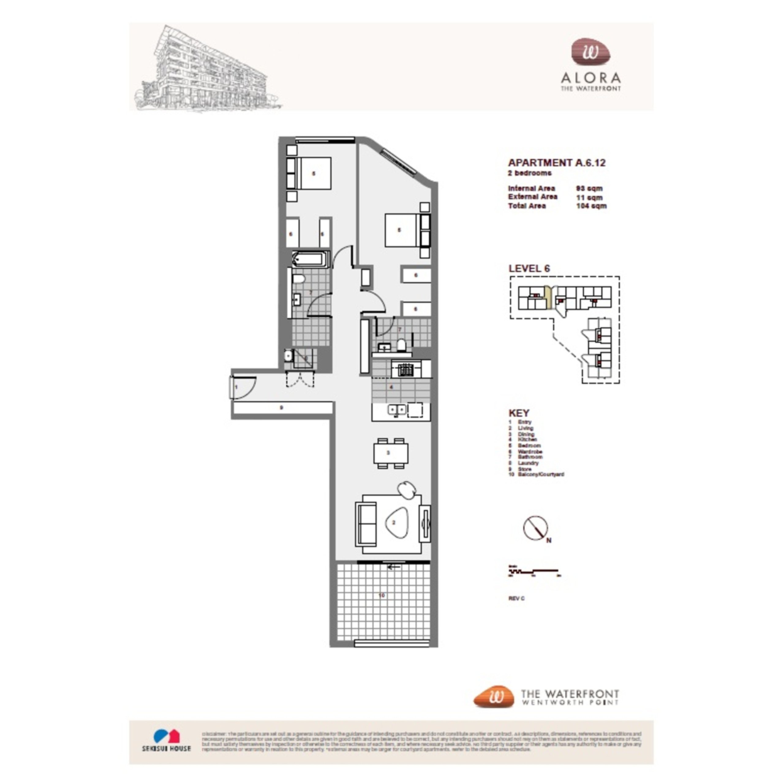 612/19 Baywater Drive, Wentworth Point Leased by Chidiac Realty - floorplan