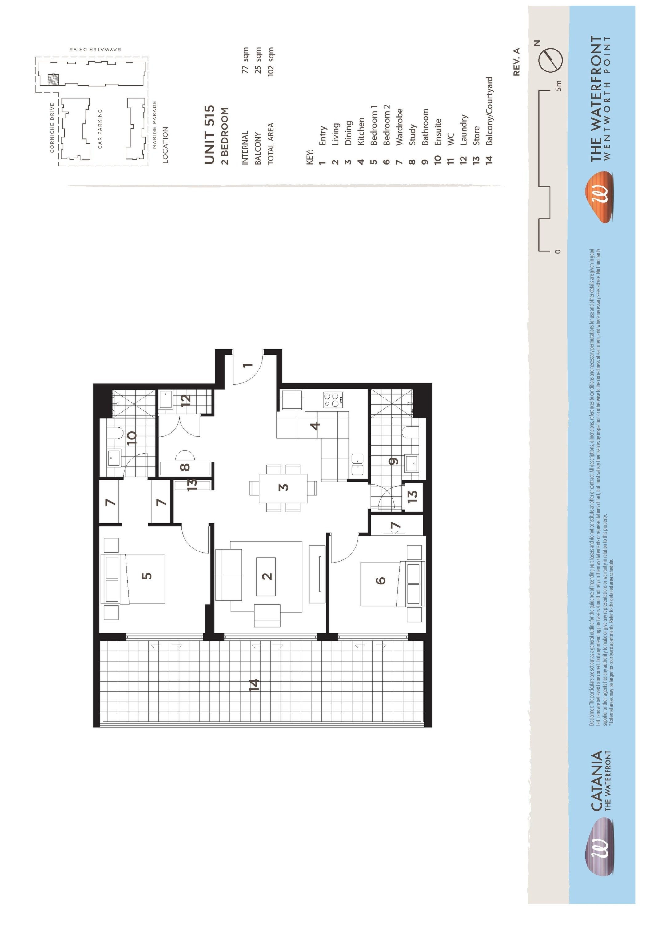 515/16 Baywater Drive, Wentworth Point Leased by Chidiac Realty - floorplan