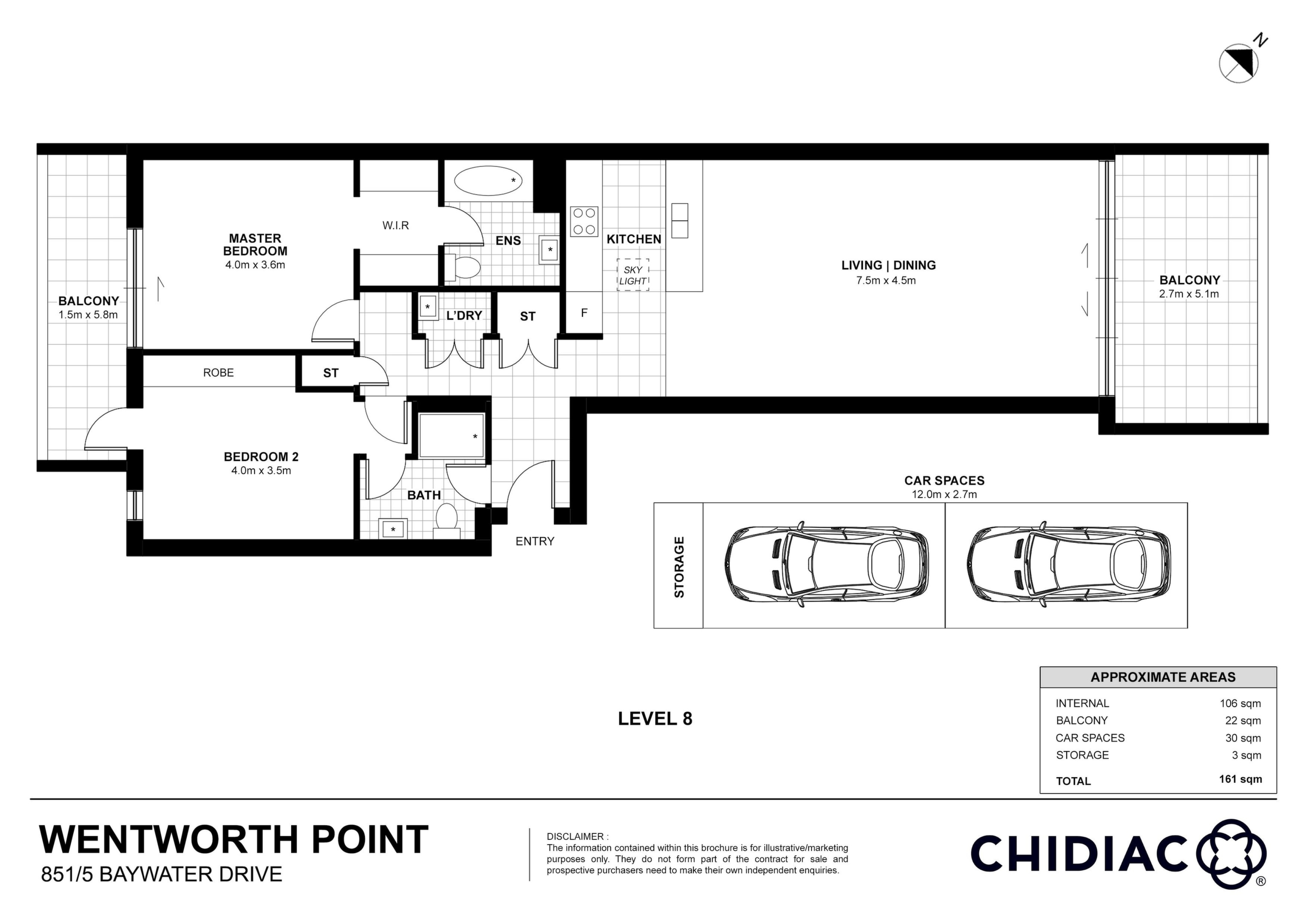 851/5 Baywater Drive, Wentworth Point Sold by Chidiac Realty - floorplan