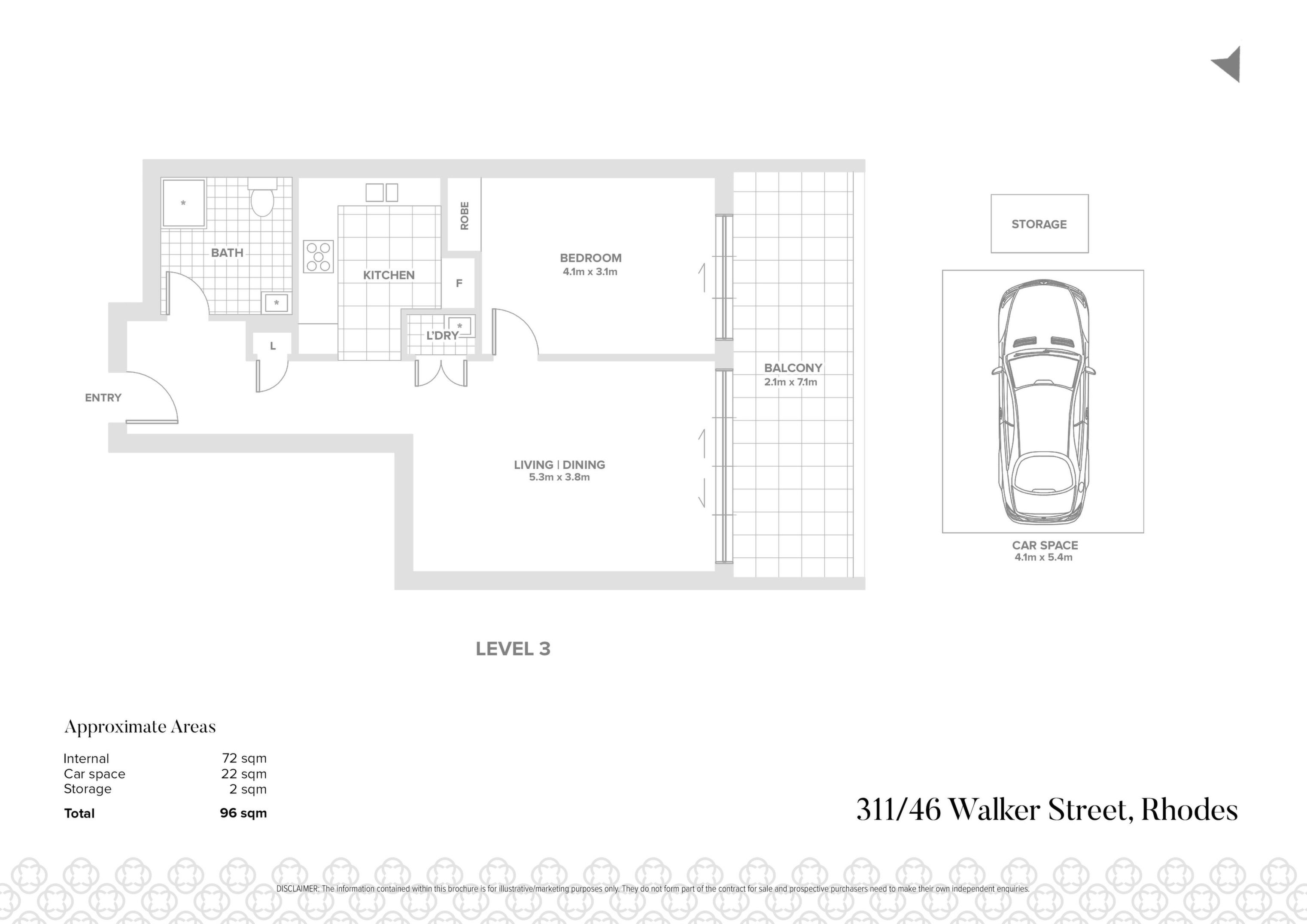 311/46 Walker St, Rhodes Sold by Chidiac Realty - floorplan