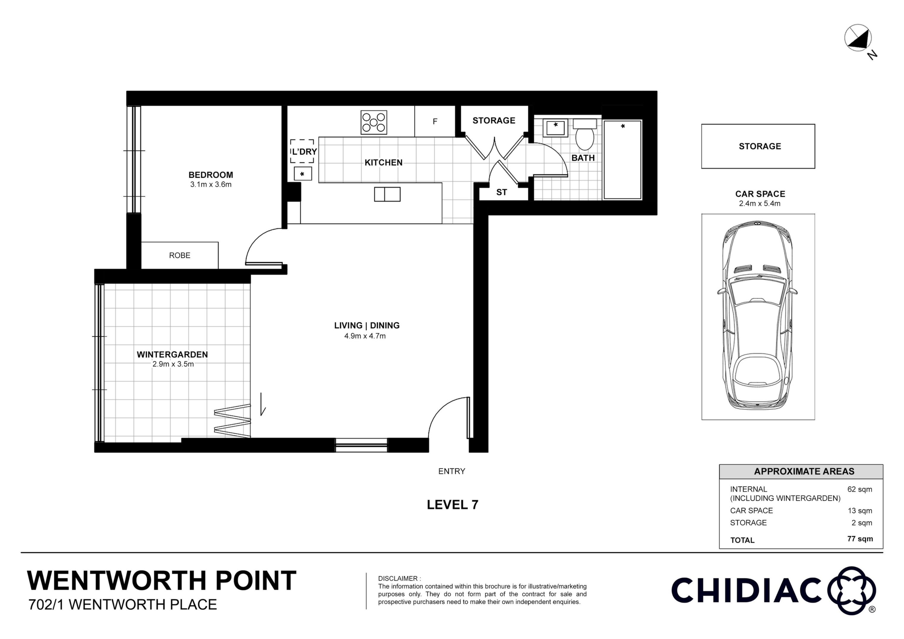 702/1 Wentworth Place, Wentworth Point Sold by Chidiac Realty - floorplan
