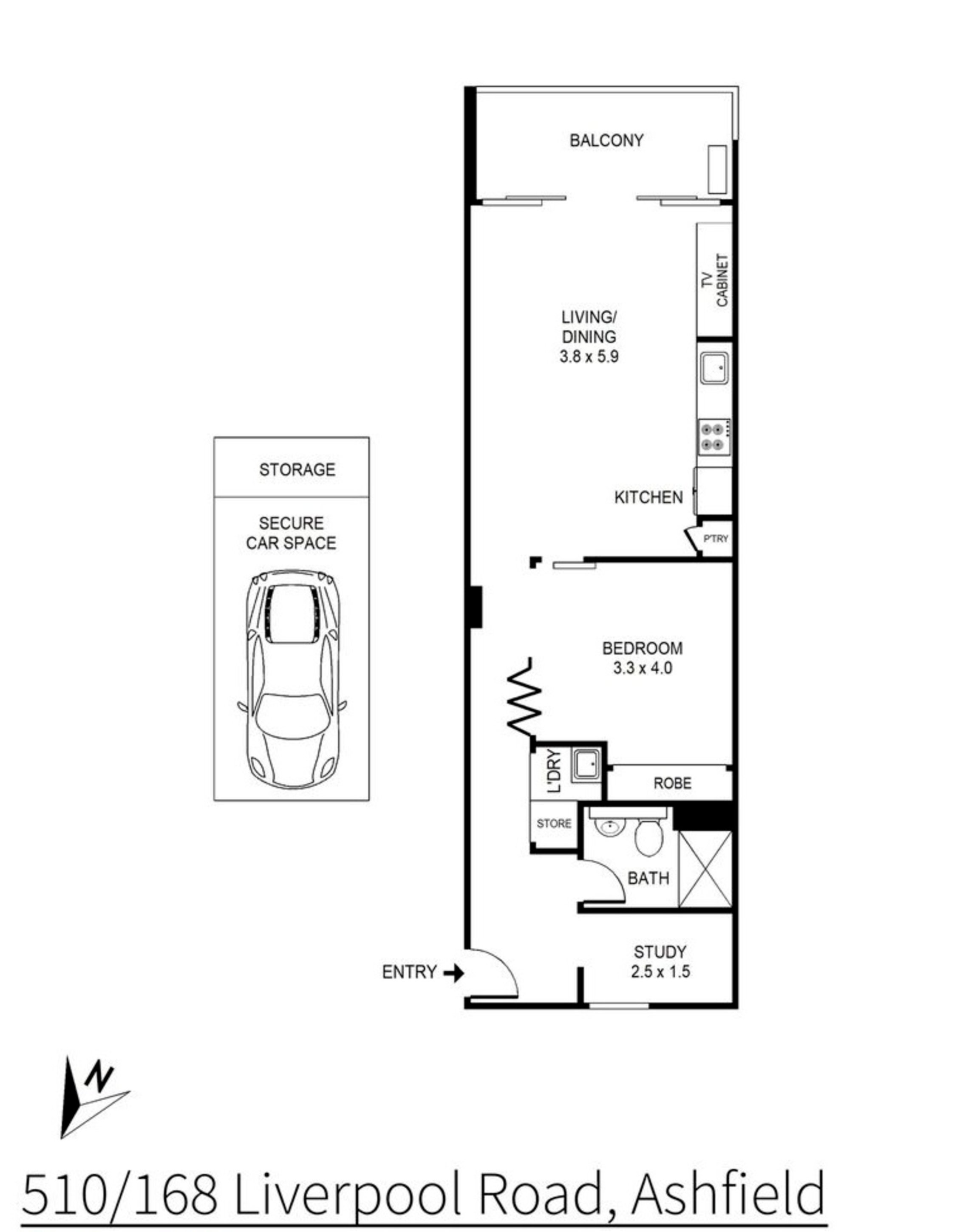 510/168 Liverpool Road, Ashfield Leased by Chidiac Realty - floorplan