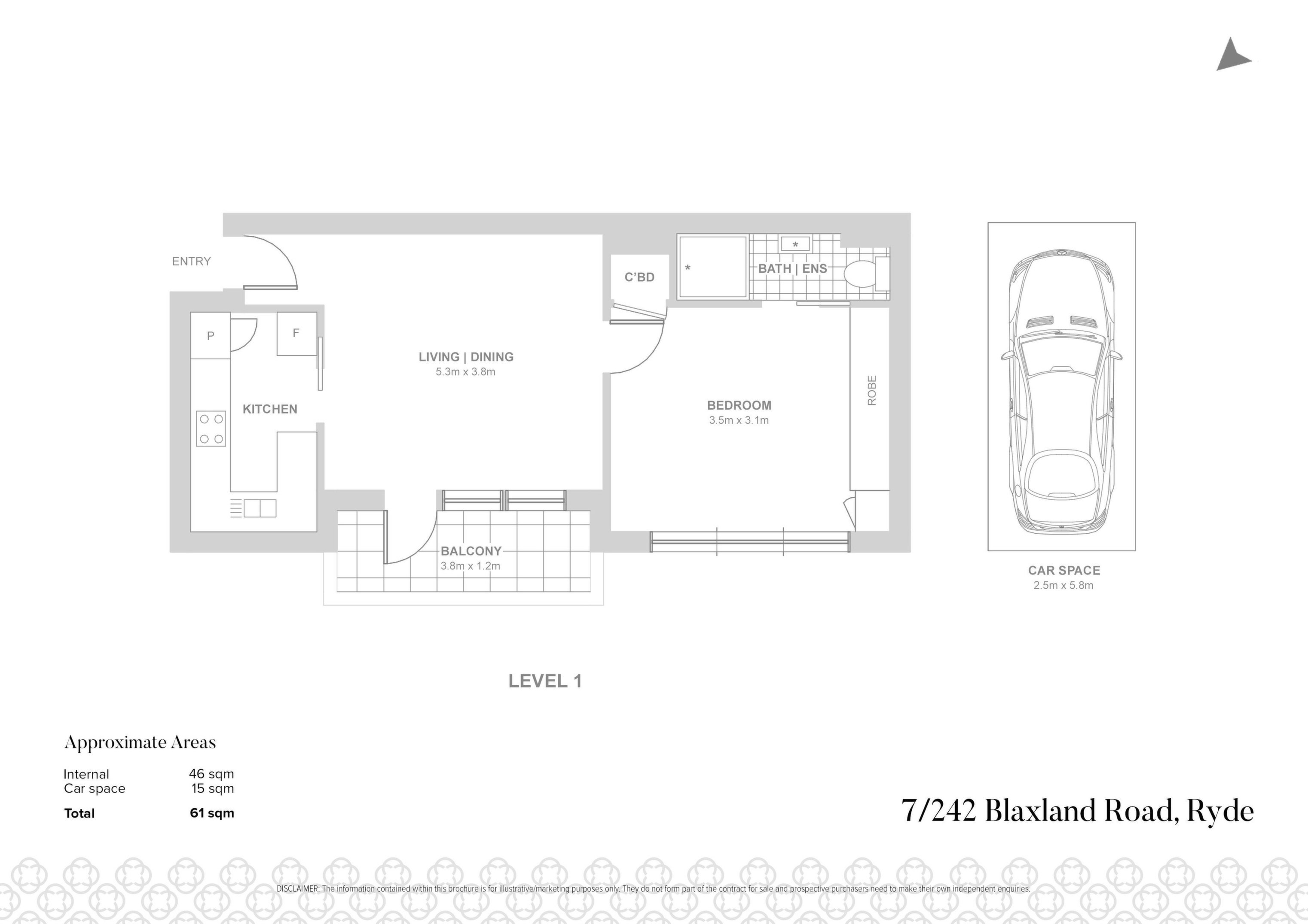 7/242 Blaxland Road, Ryde Sold by Chidiac Realty - floorplan