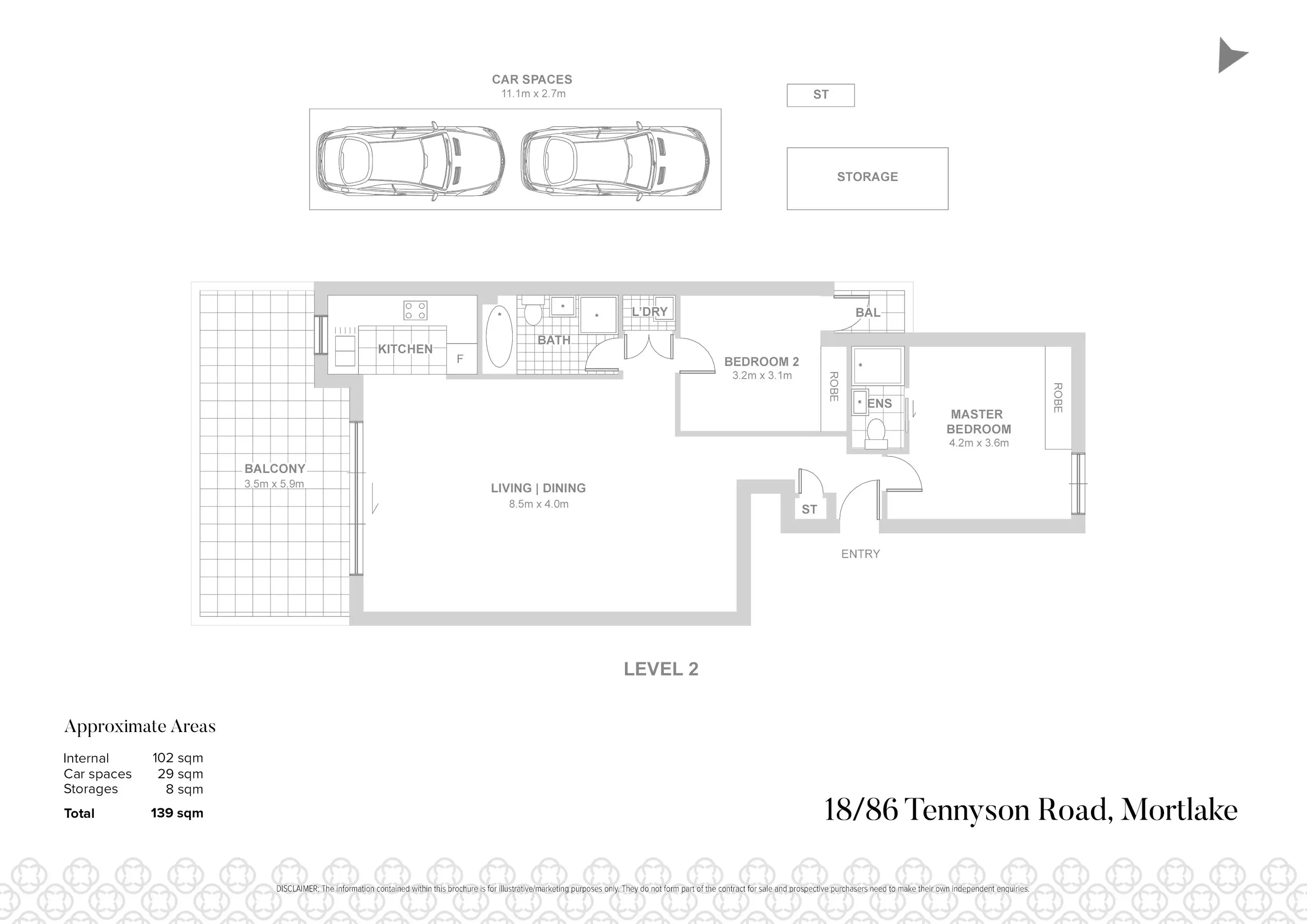 18/86-88 Tennyson Road, Mortlake Leased by Chidiac Realty - floorplan