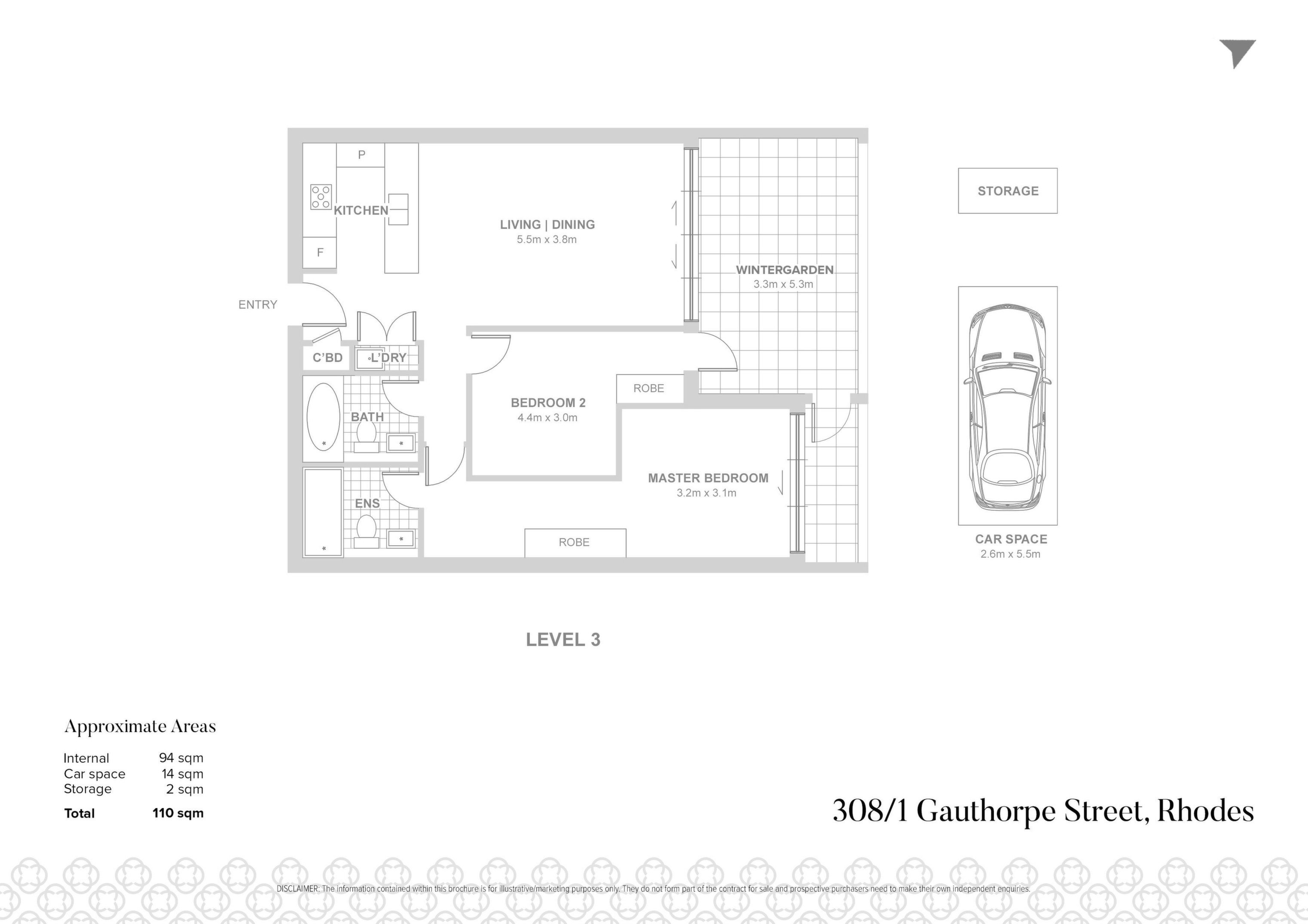 E308/1 Gauthorpe Street, Rhodes Sold by Chidiac Realty - floorplan