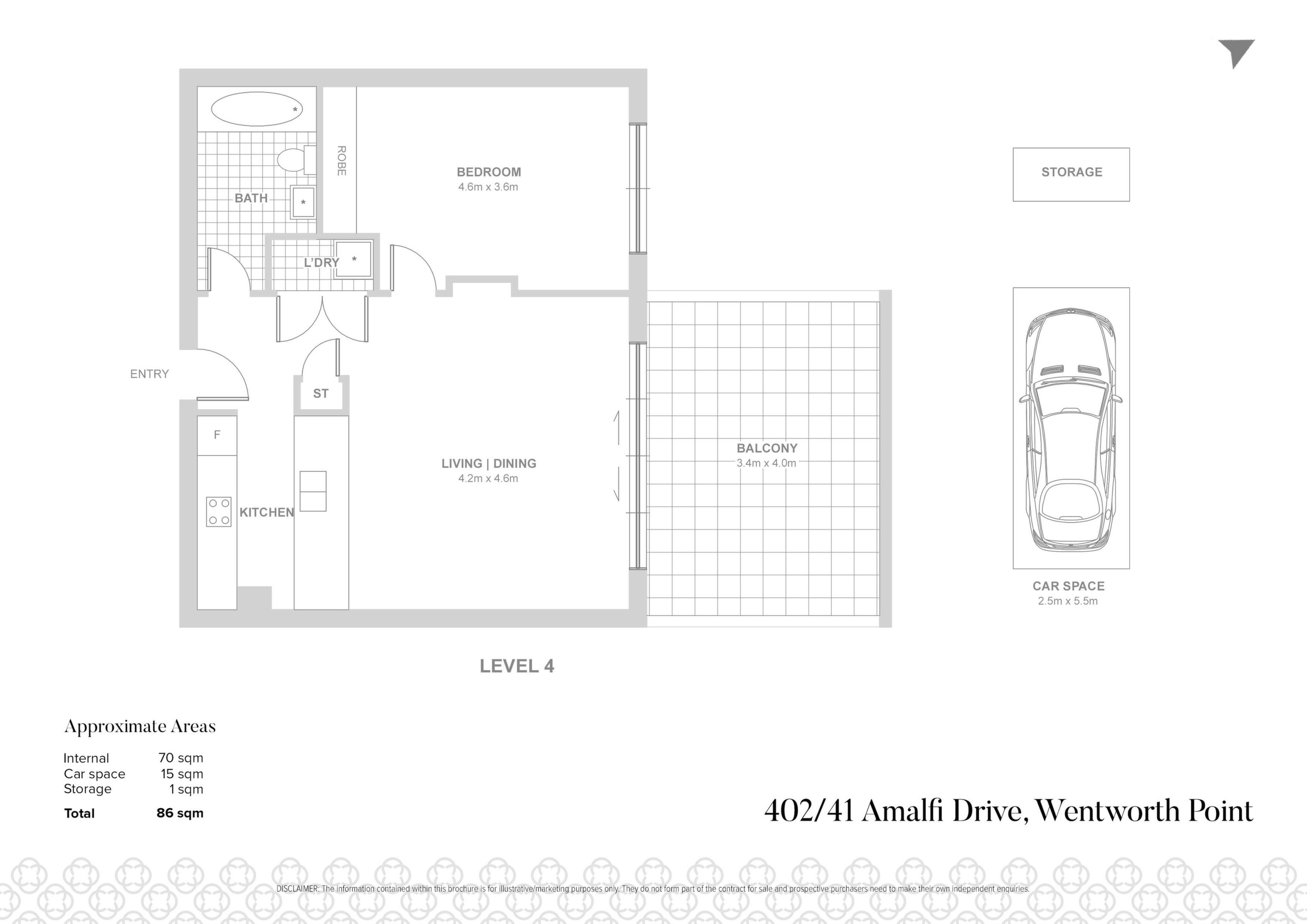 402/41 Amalfi Drive, Wentworth Point Sold by Chidiac Realty - floorplan