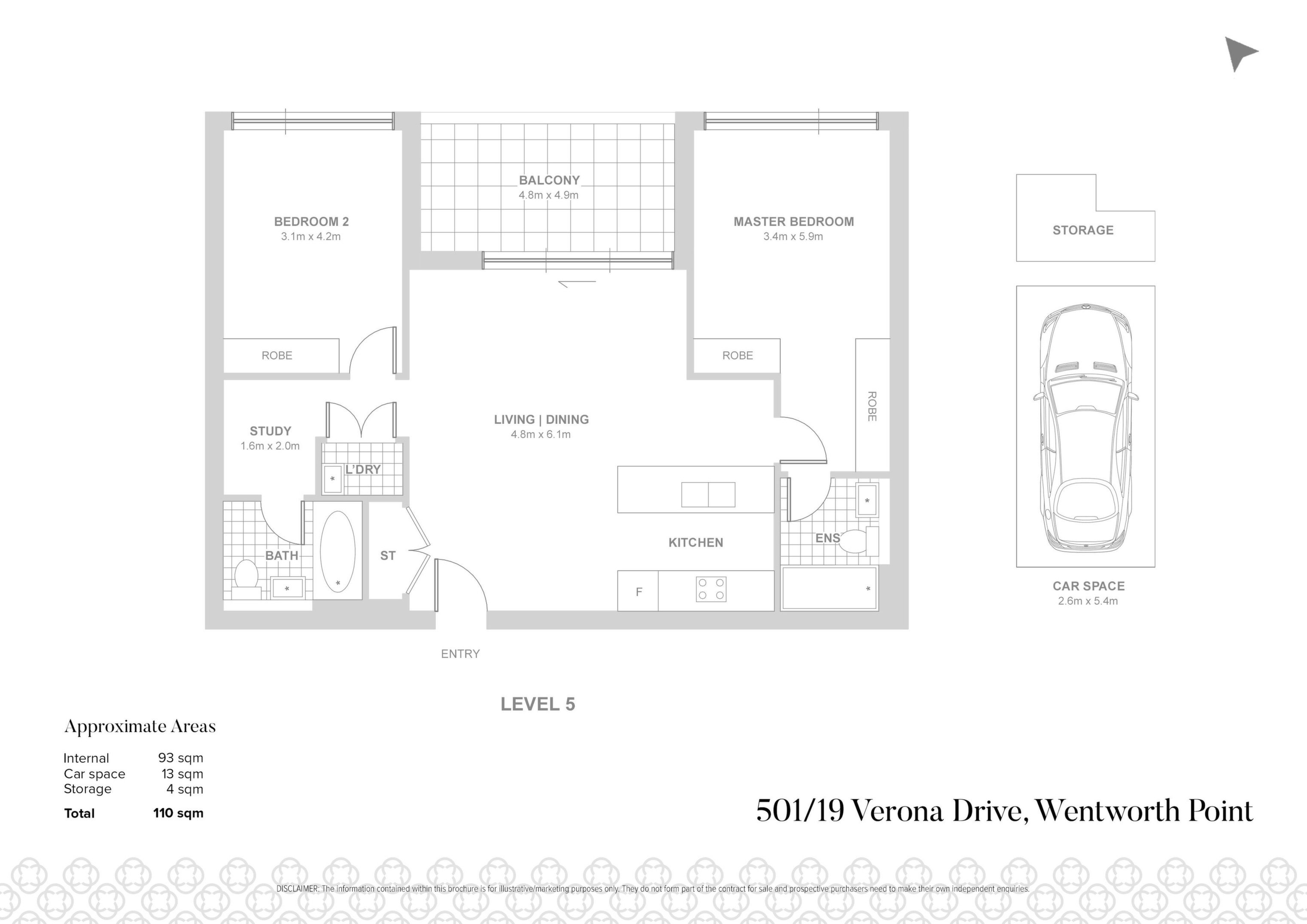 501/19 Verona Drive, Wentworth Point Sold by Chidiac Realty - floorplan