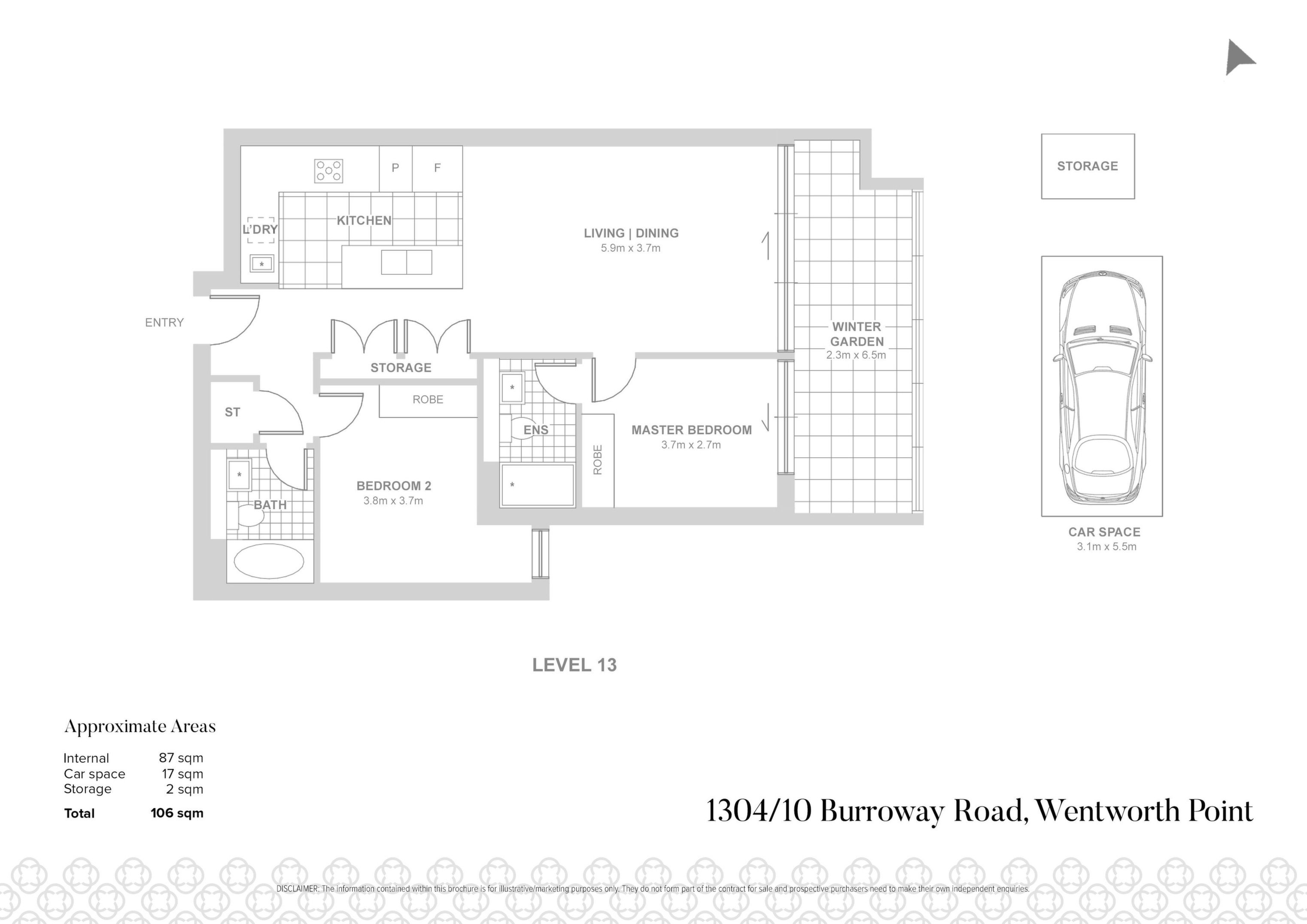 1304/10 Burroway Road, Wentworth Point Sold by Chidiac Realty - floorplan