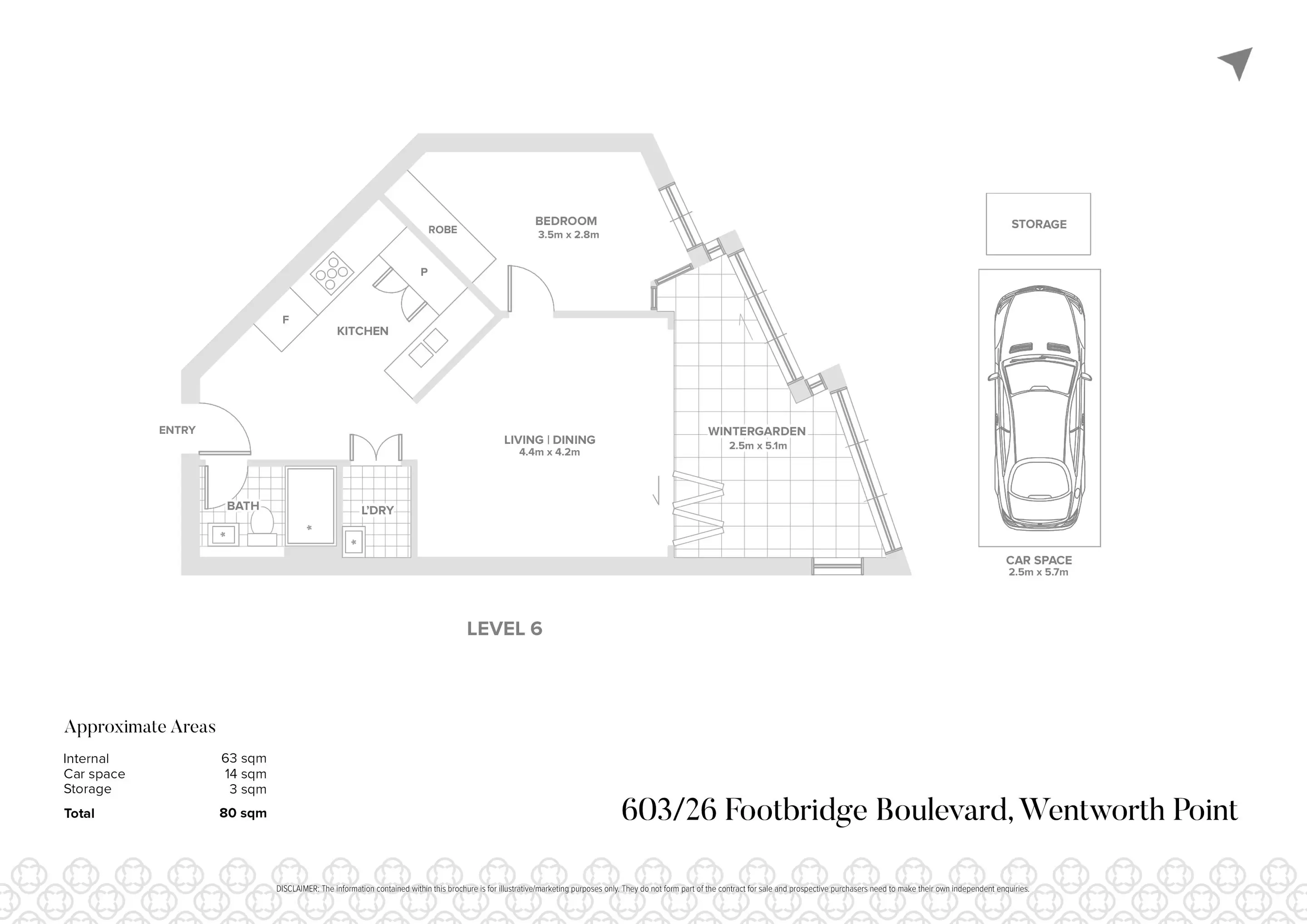 603/26 Footbridge Boulevard, Wentworth Point Leased by Chidiac Realty - floorplan