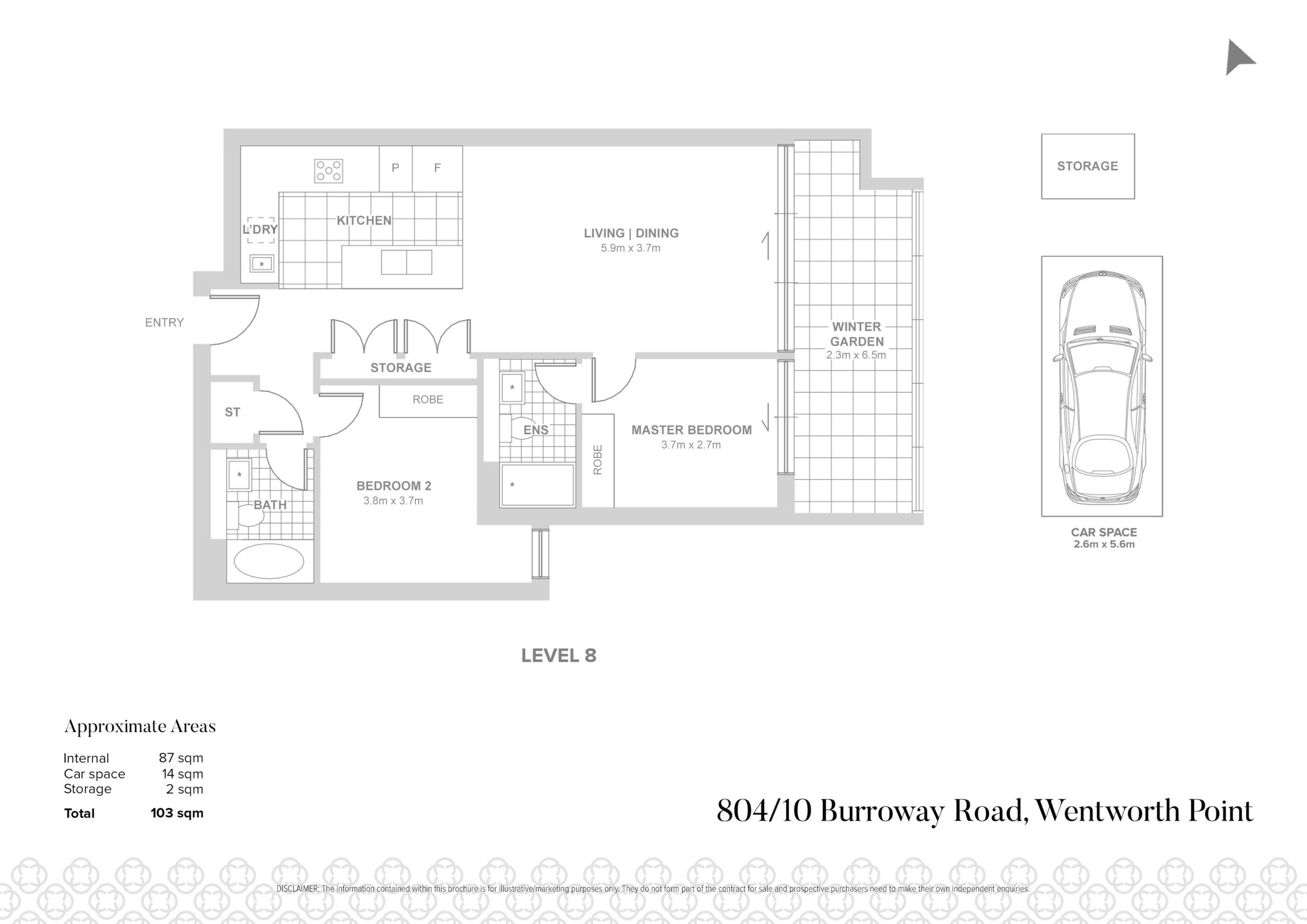 804/10 Burroway Road, Wentworth Point Sold by Chidiac Realty - floorplan