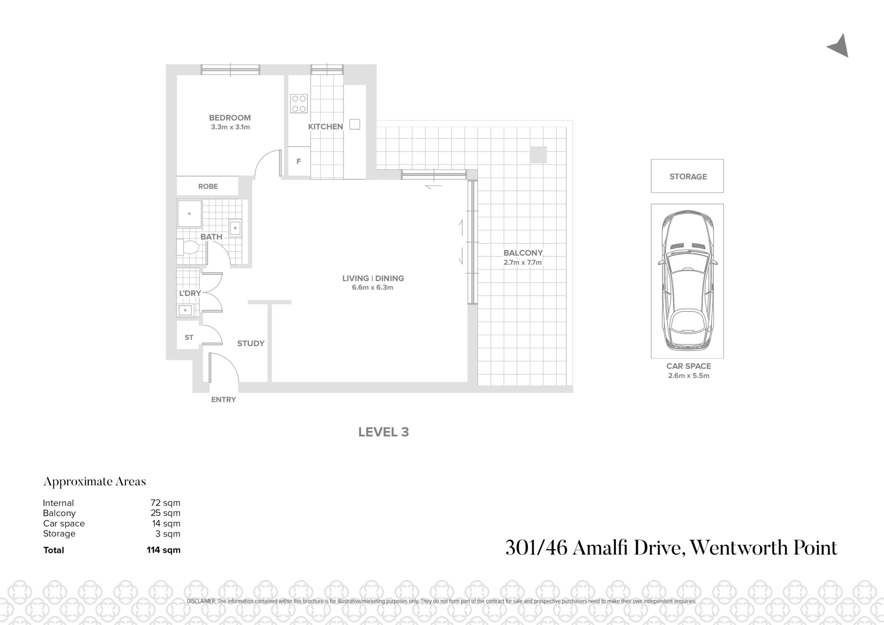 301/46 Amalfi Drive, Wentworth Point Sold by Chidiac Realty - floorplan