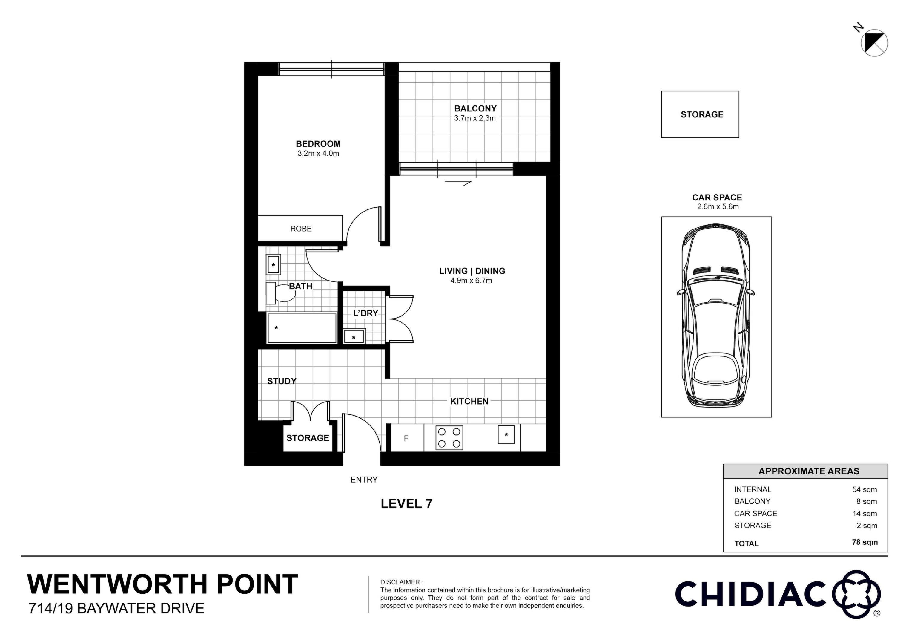 714/19 Baywater Drive, Wentworth Point Sold by Chidiac Realty - floorplan