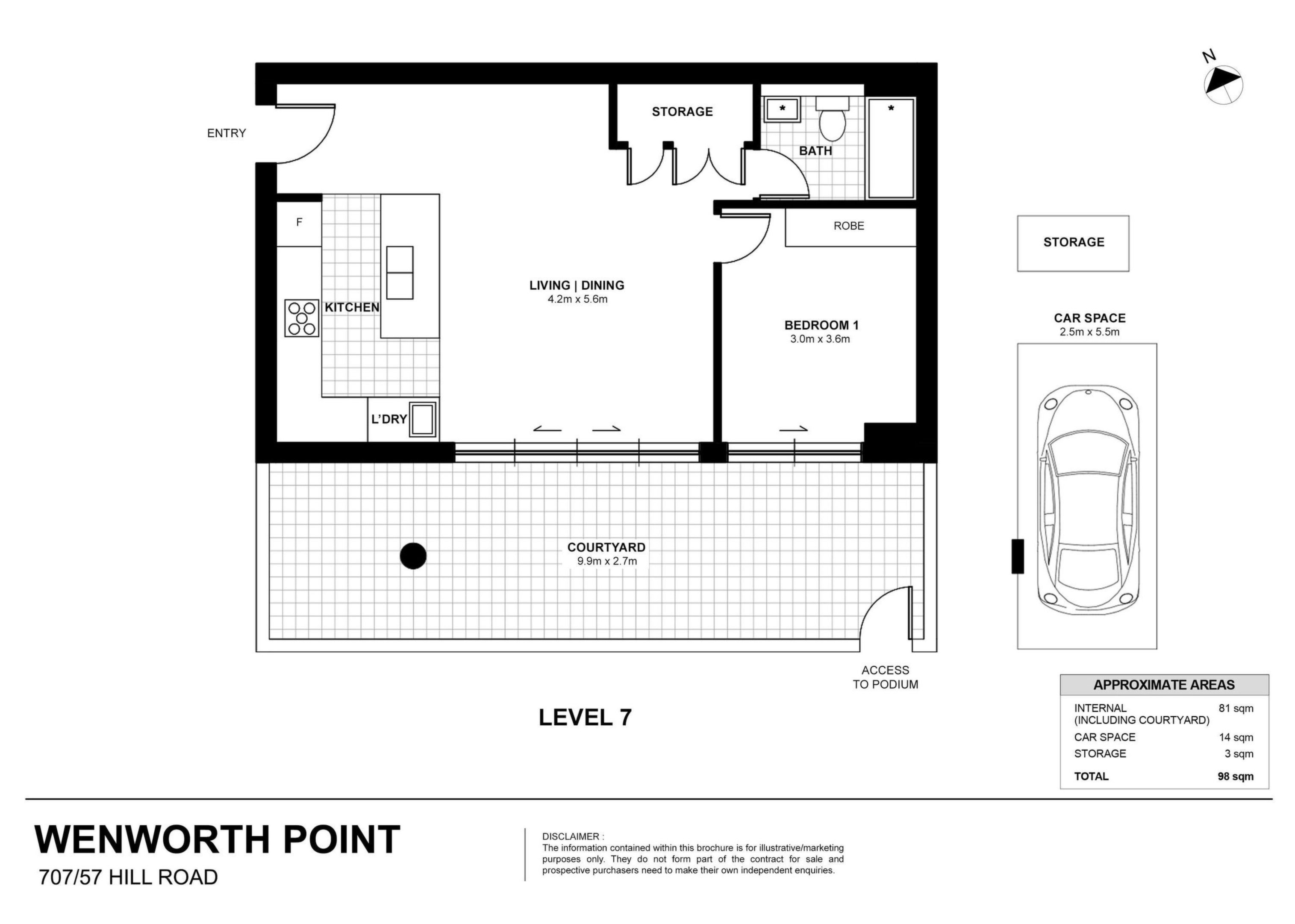 707/57 Hill Road, Wentworth Point Leased by Chidiac Realty - floorplan