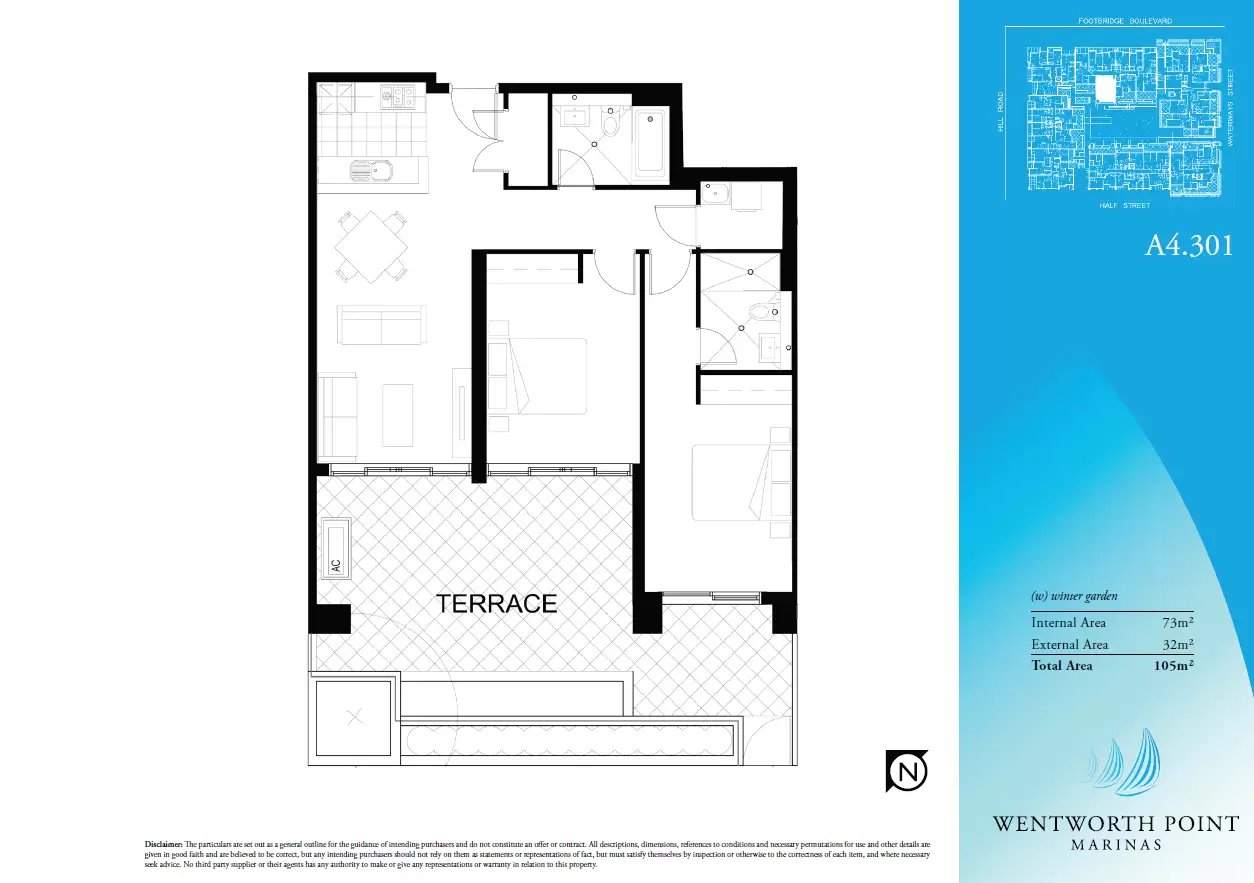 301/4 Footbridge Boulevard, Wentworth Point Leased by Chidiac Realty - floorplan