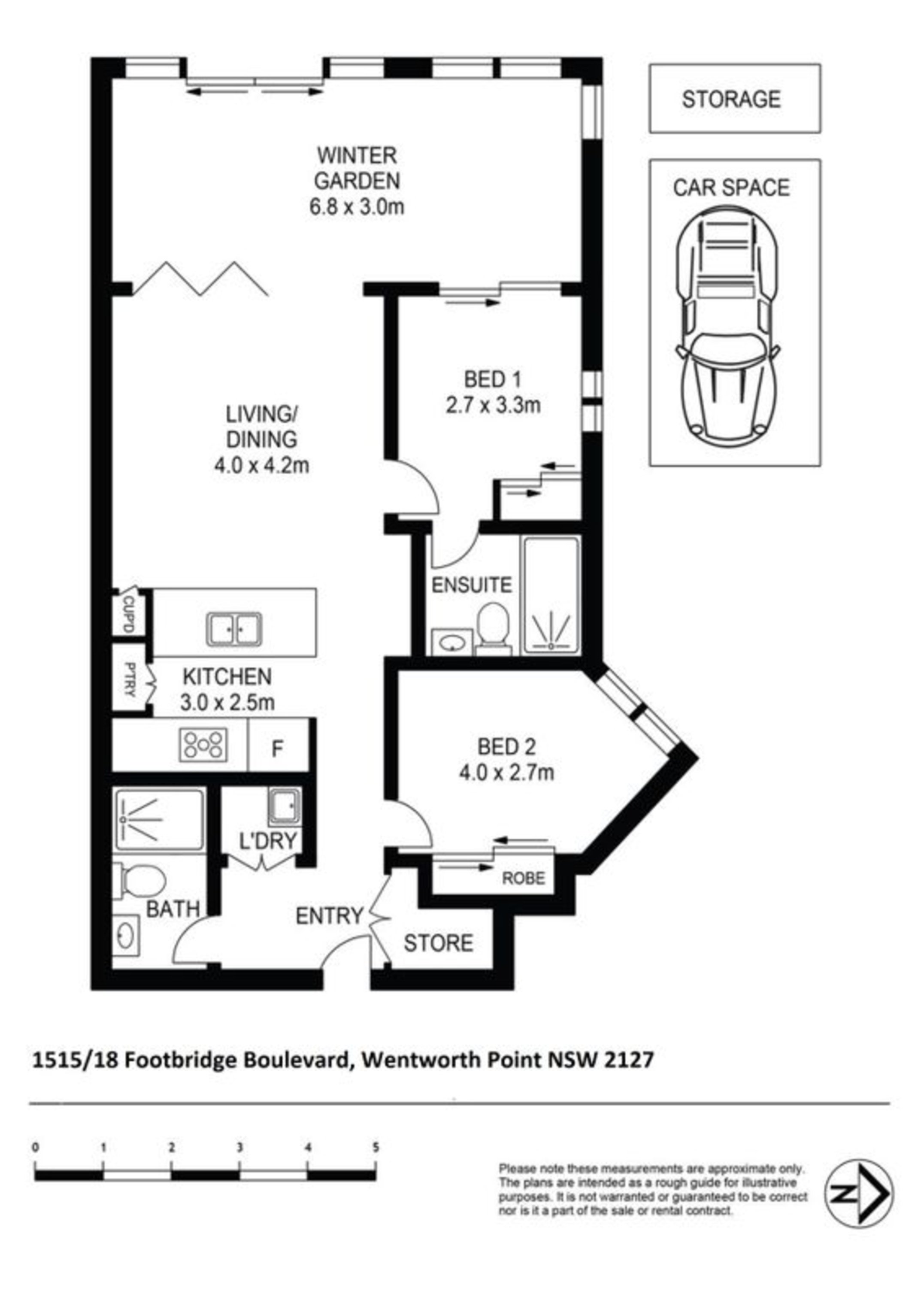 1815/18 Footbridge Boulevard, Wentworth Point Leased by Chidiac Realty - floorplan