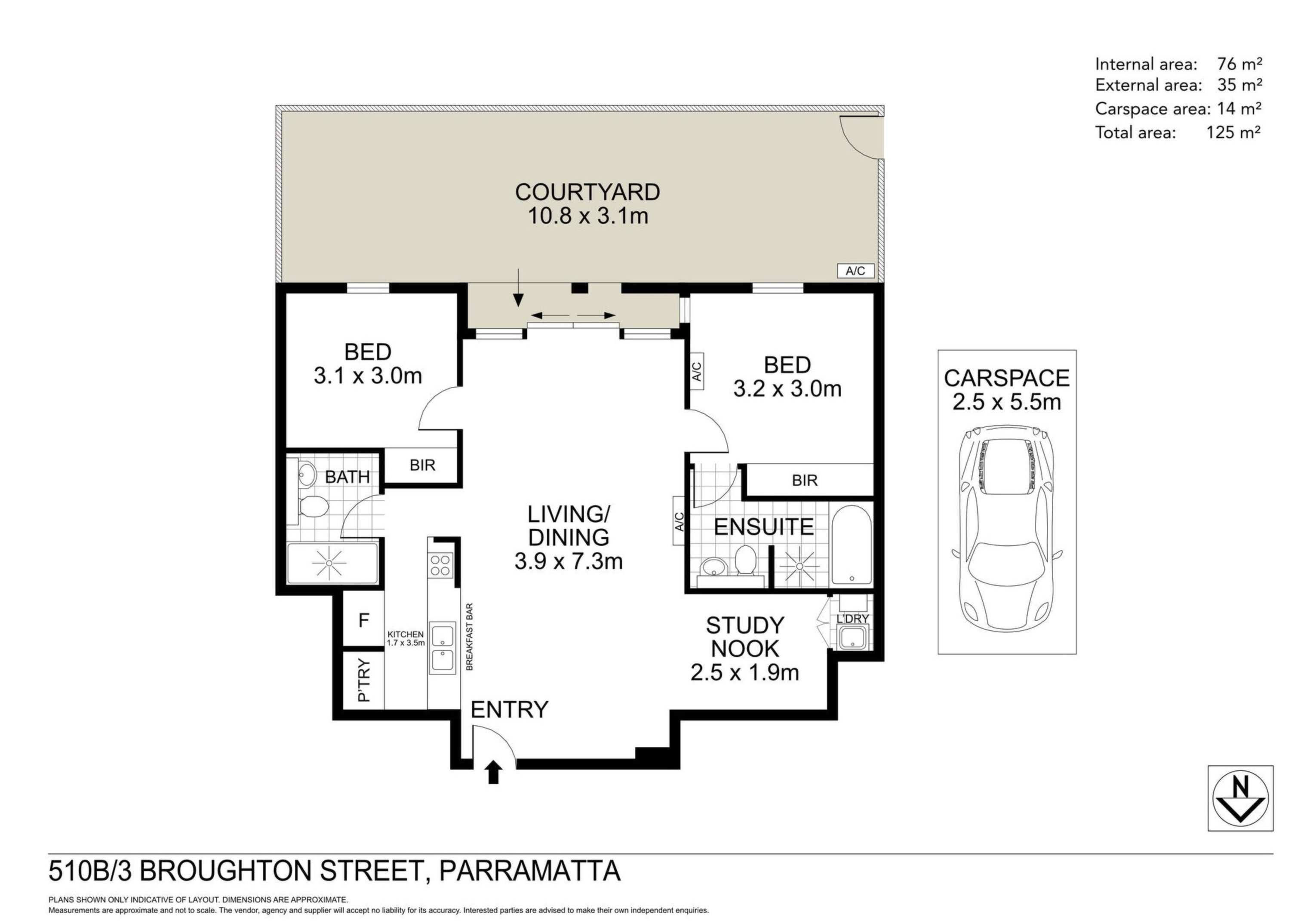 510B/3 Broughton Street, Parramatta Leased by Chidiac Realty - floorplan