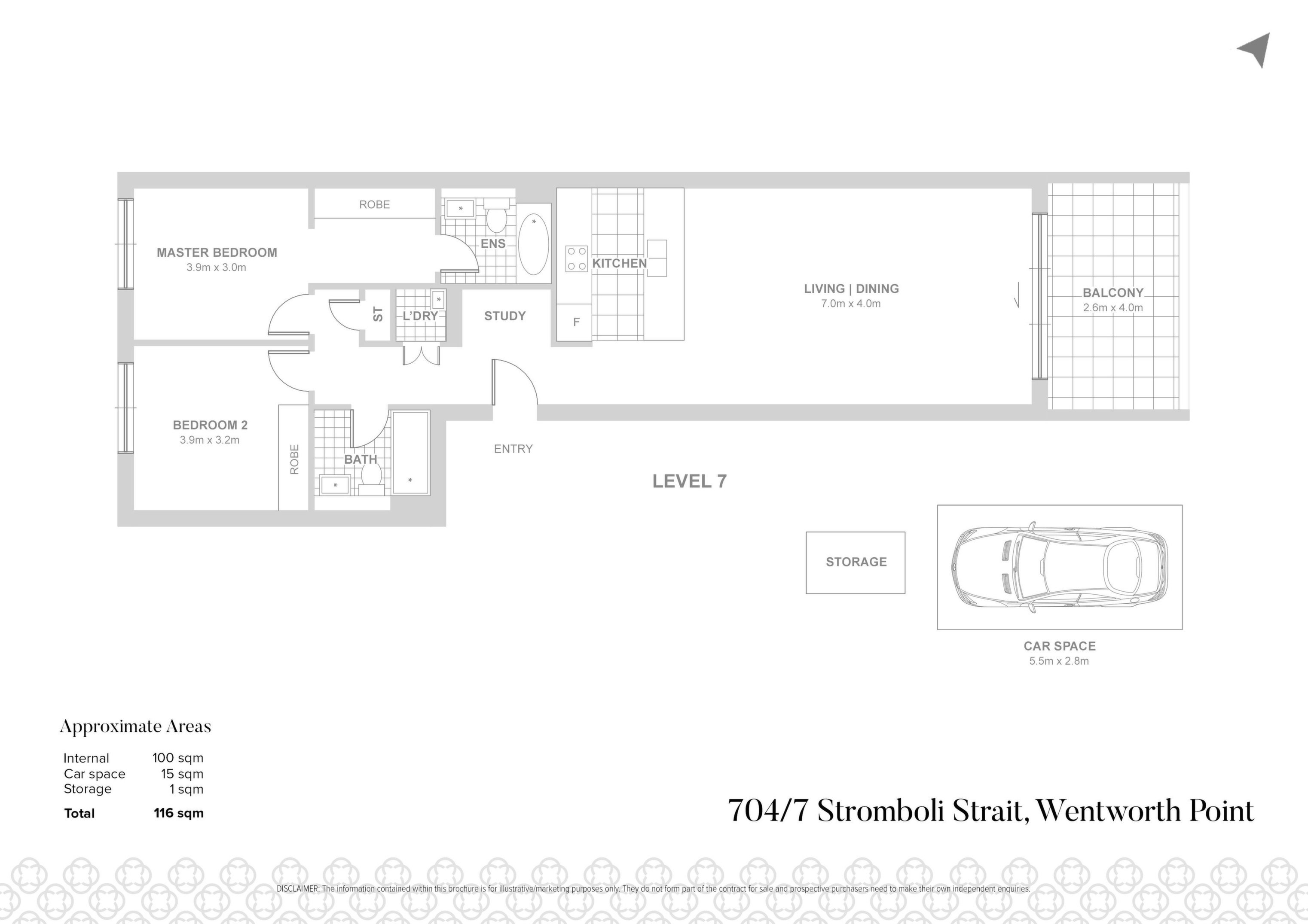 704/7 Stromboli Strait, Wentworth Point Sold by Chidiac Realty - floorplan