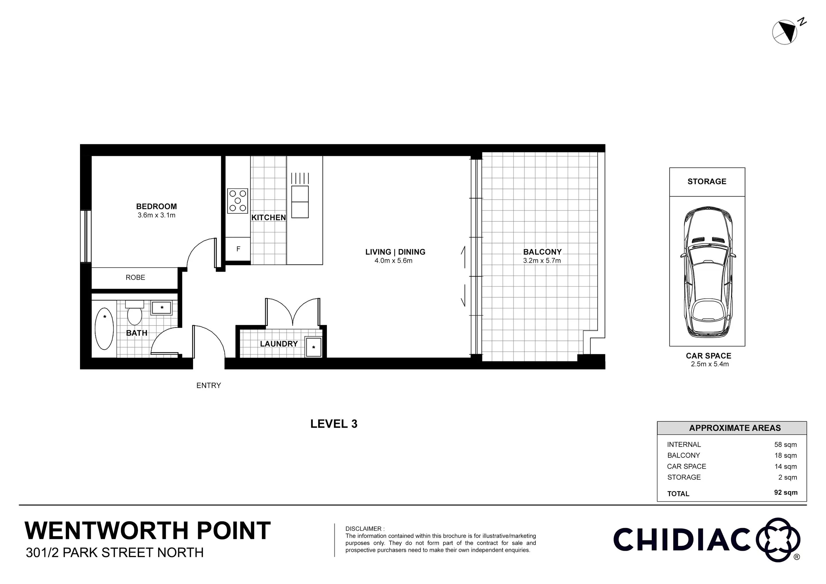 301/2 Park St North, Wentworth Point Sold by Chidiac Realty - floorplan