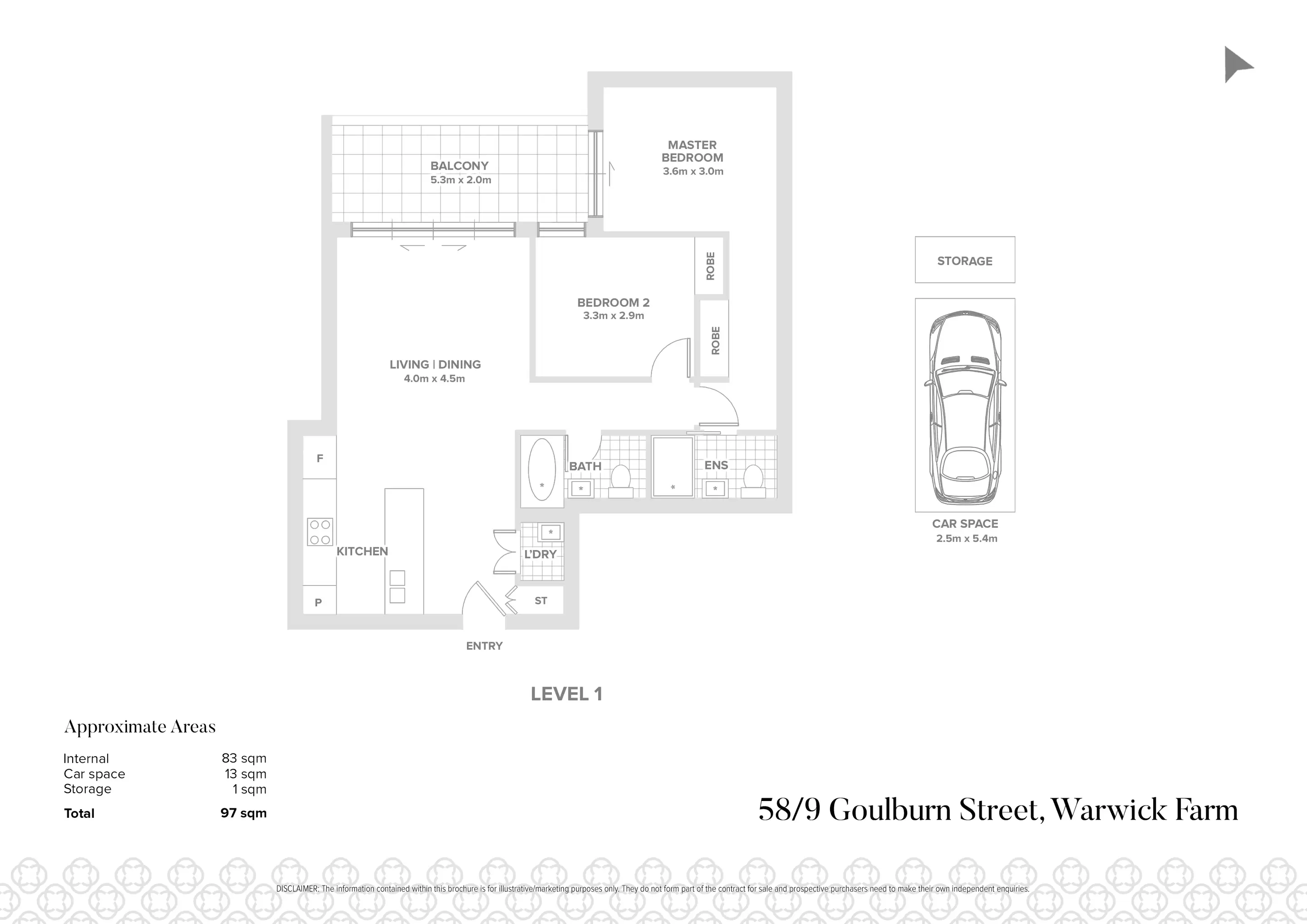 58/9-13 Goulburn Street, Warwick Farm Sold by Chidiac Realty - floorplan