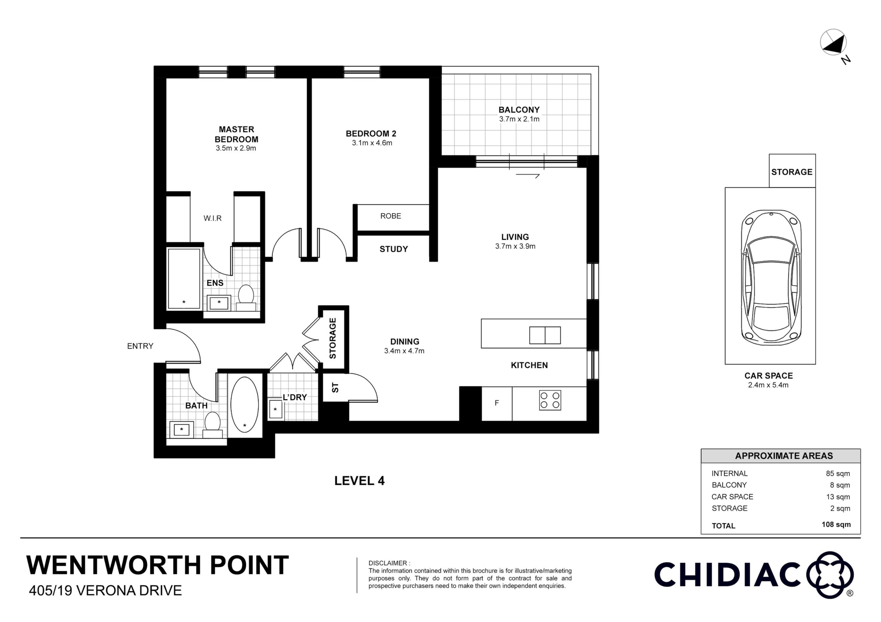 405/19 Verona Drive, Wentworth Point Sold by Chidiac Realty - floorplan