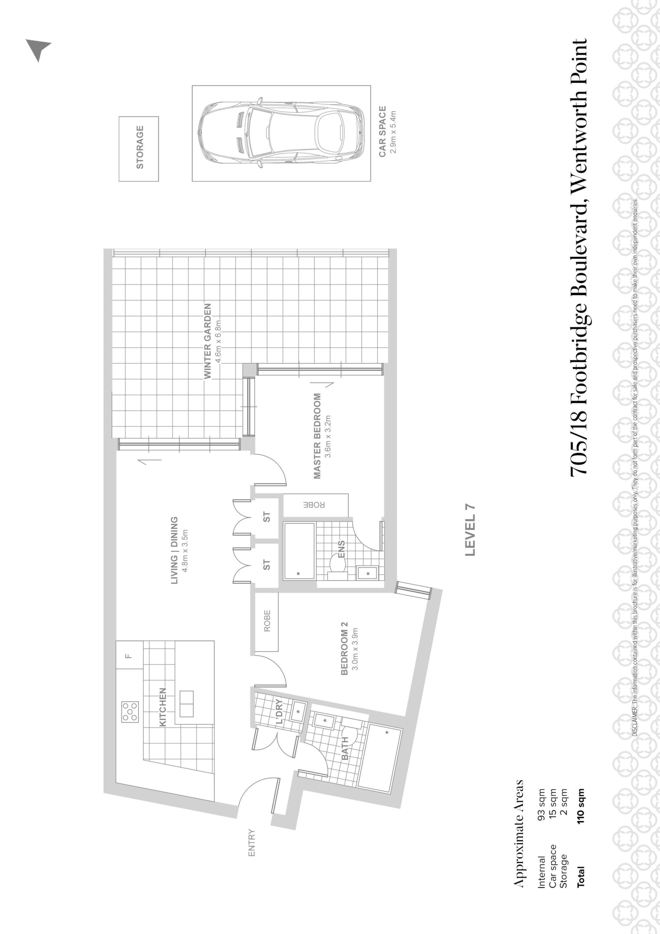 705/18 Footbridge Boulevard, Wentworth Point Leased by Chidiac Realty - floorplan